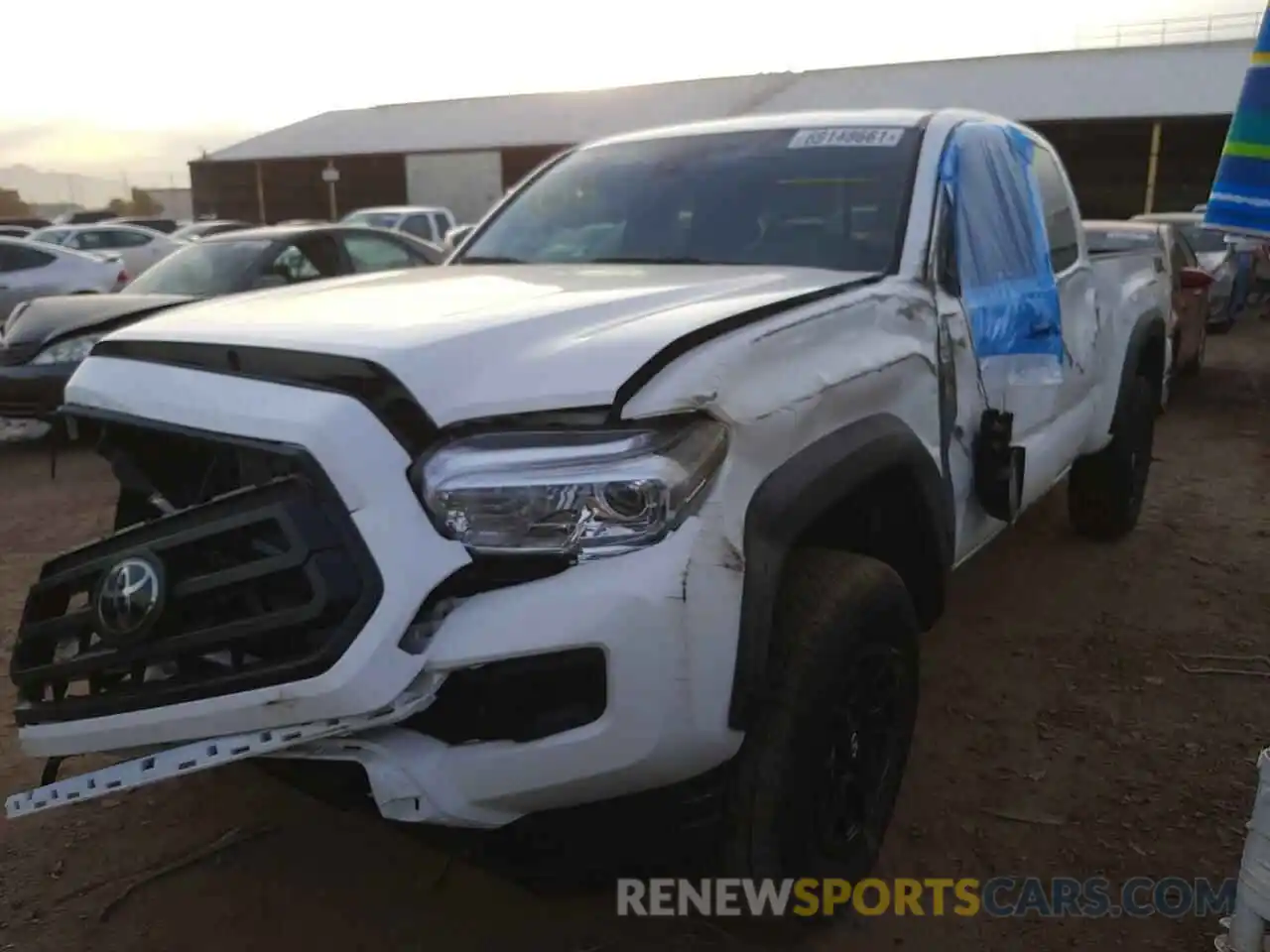 2 Photograph of a damaged car 3TYSZ5AN3NT056352 TOYOTA TACOMA 2022