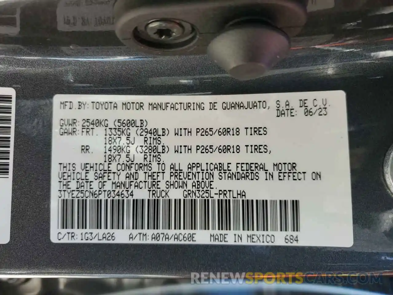 12 Photograph of a damaged car 3TYEZ5CN6PT034634 TOYOTA TACOMA 2023