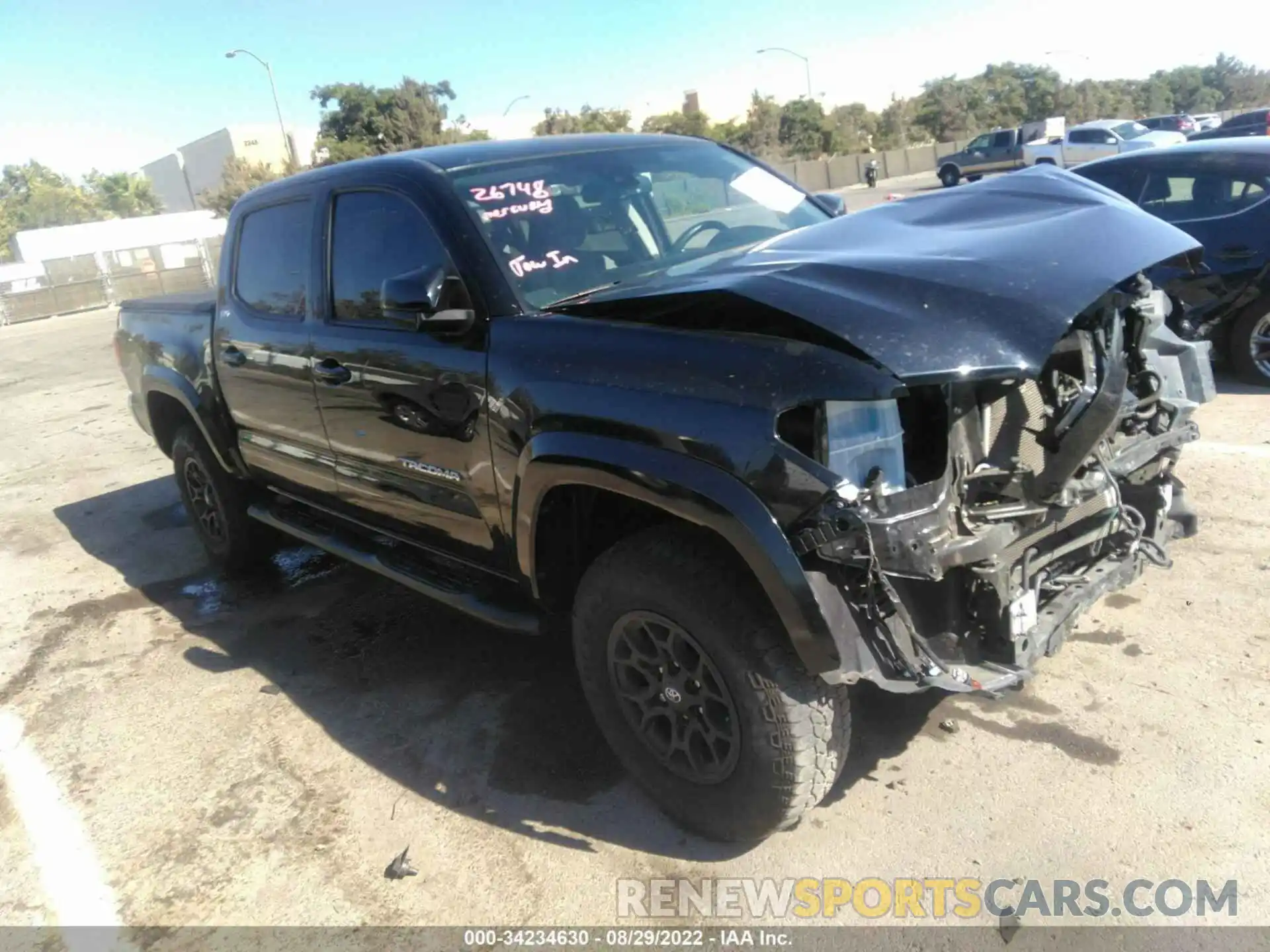 1 Photograph of a damaged car 3TMAZ5CN0KM098283 TOYOTA TACOMA 2WD 2019