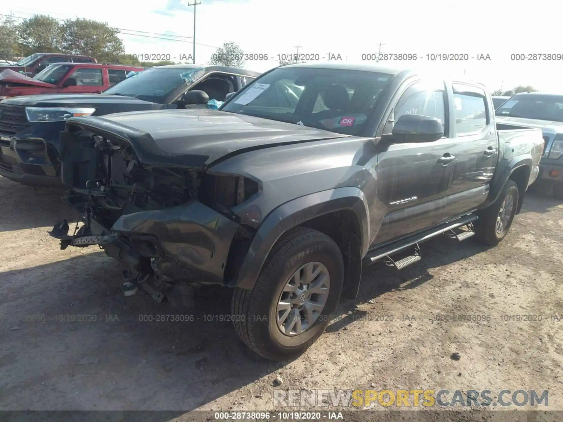 2 Photograph of a damaged car 3TMAZ5CN1KM096073 TOYOTA TACOMA 2WD 2019