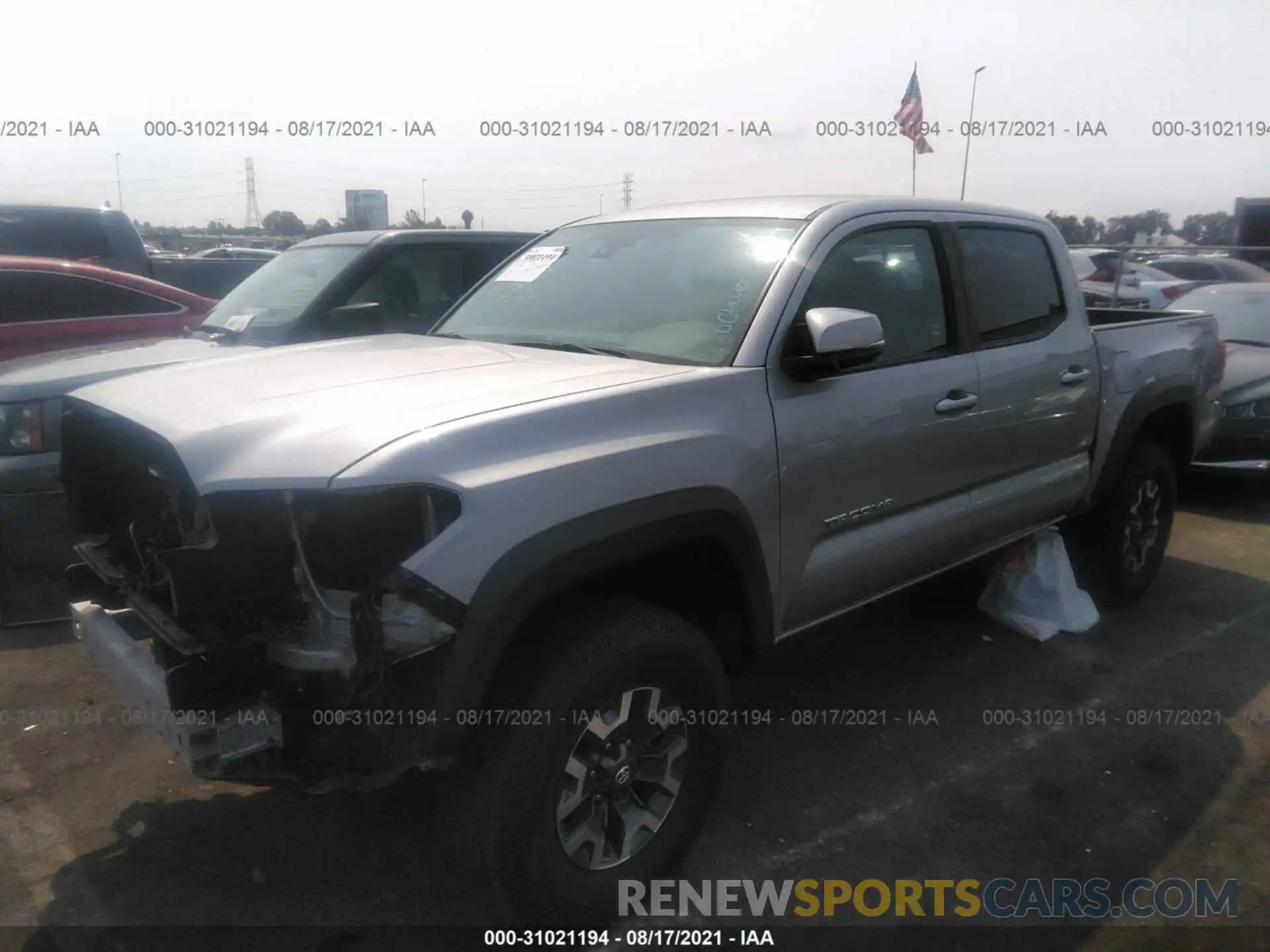 2 Photograph of a damaged car 3TMAZ5CN2KM091044 TOYOTA TACOMA 2WD 2019