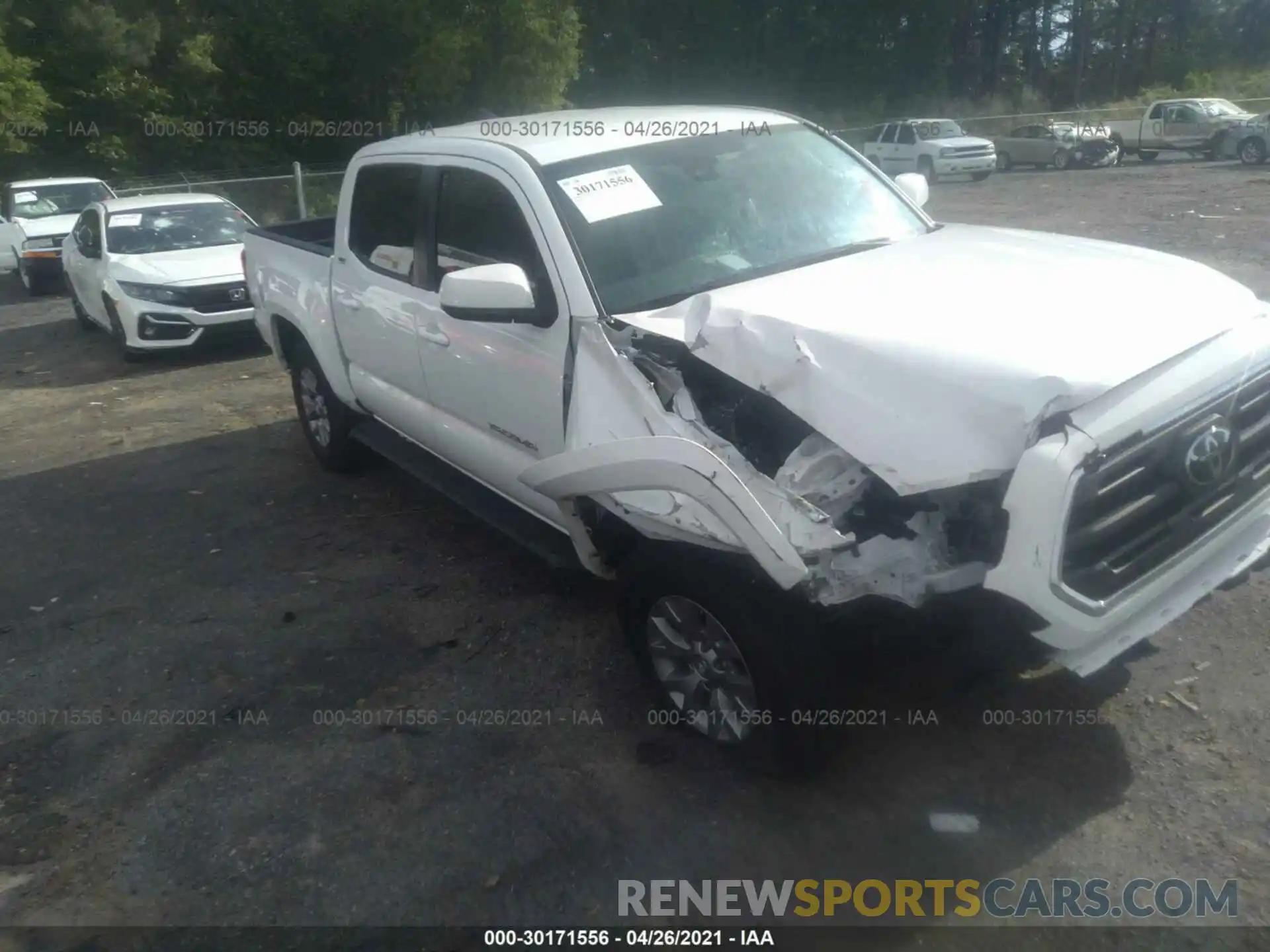 1 Photograph of a damaged car 3TMAZ5CN2KM097099 TOYOTA TACOMA 2WD 2019