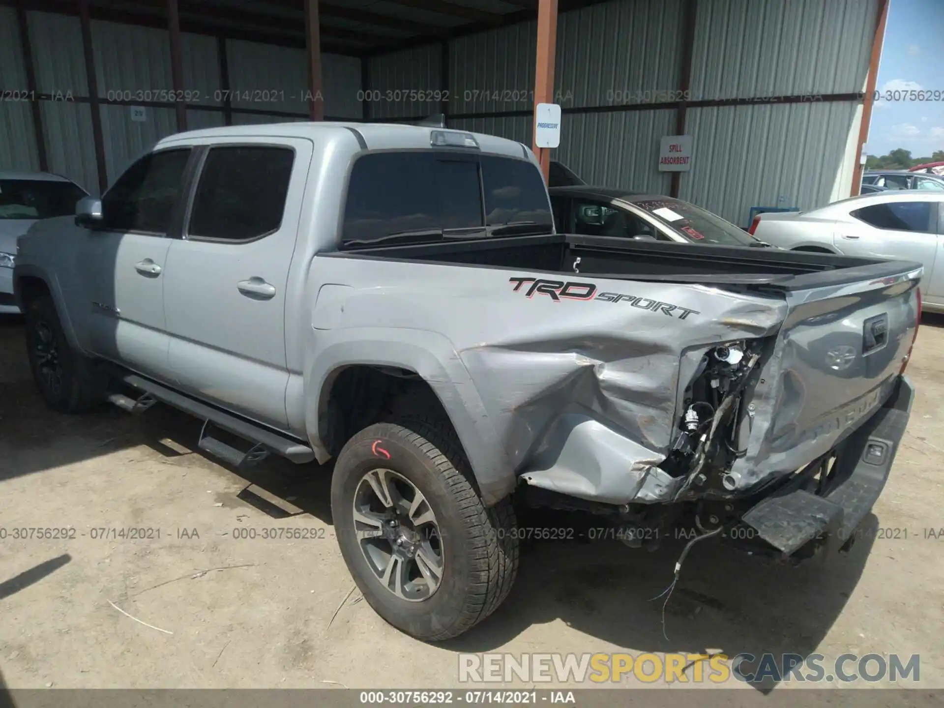 3 Photograph of a damaged car 3TMAZ5CN2KM110269 TOYOTA TACOMA 2WD 2019