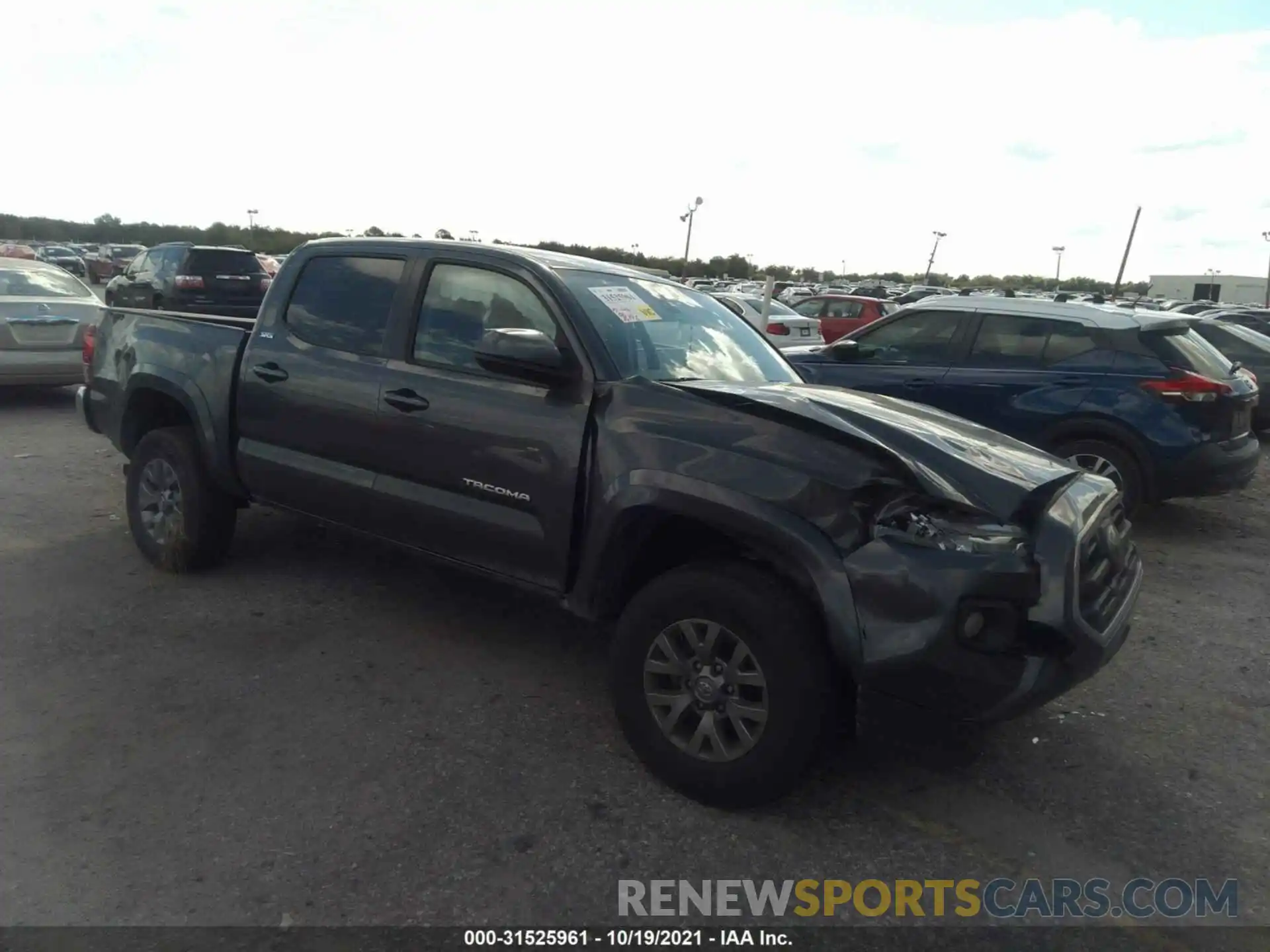 1 Photograph of a damaged car 3TMAZ5CN3KM085351 TOYOTA TACOMA 2WD 2019