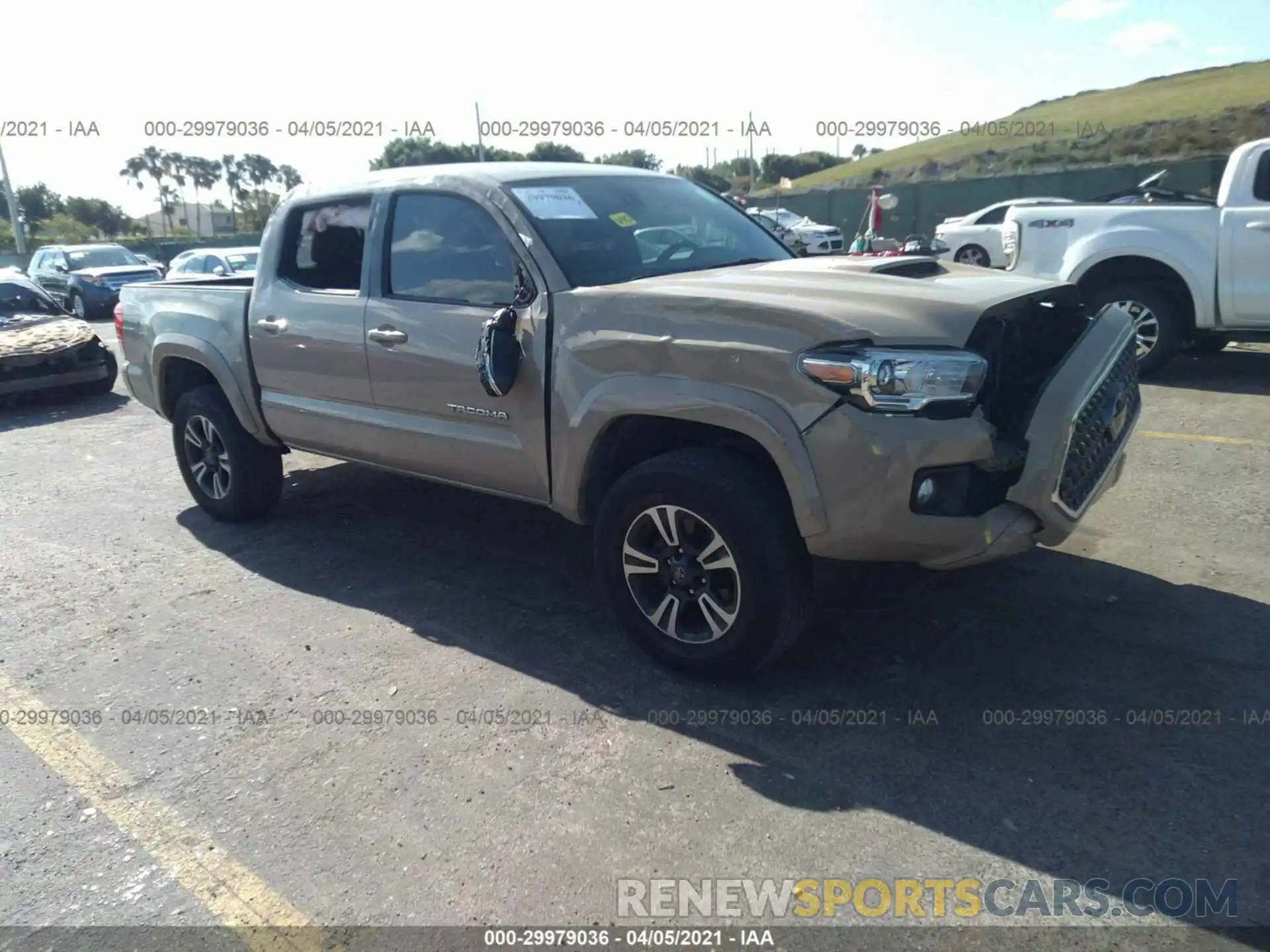 1 Photograph of a damaged car 3TMAZ5CN3KM096365 TOYOTA TACOMA 2WD 2019