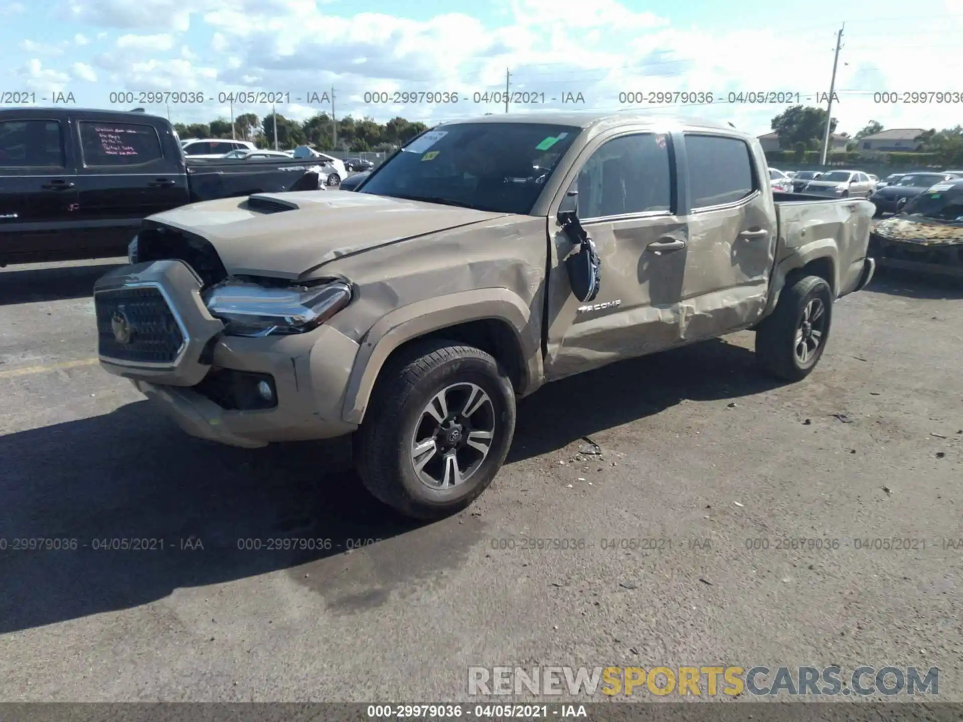 2 Photograph of a damaged car 3TMAZ5CN3KM096365 TOYOTA TACOMA 2WD 2019