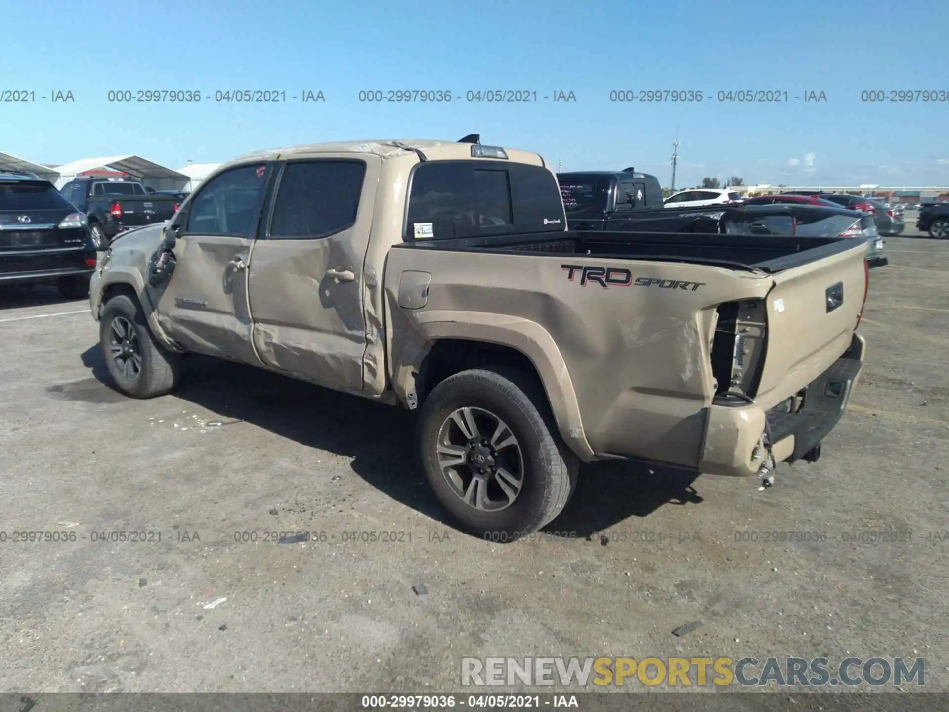 3 Photograph of a damaged car 3TMAZ5CN3KM096365 TOYOTA TACOMA 2WD 2019