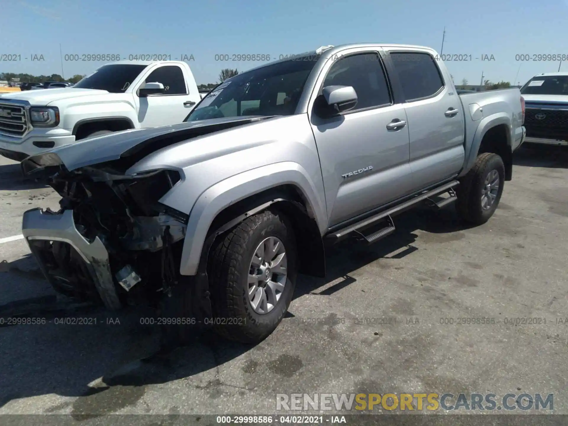 2 Photograph of a damaged car 3TMAZ5CN3KM103735 TOYOTA TACOMA 2WD 2019