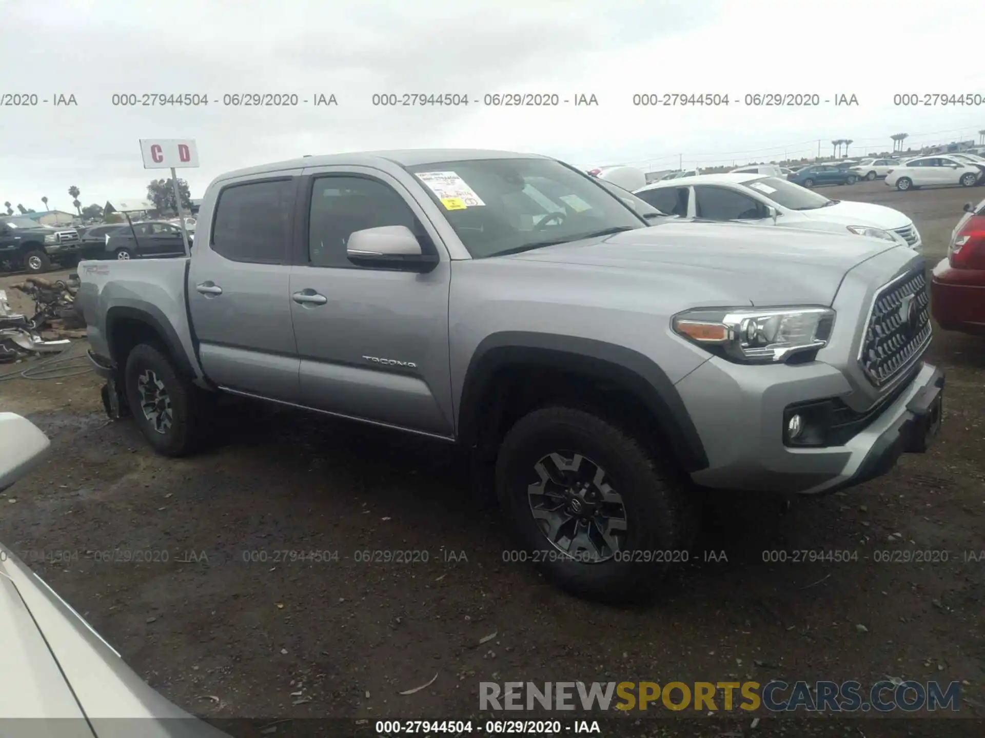 1 Photograph of a damaged car 3TMAZ5CN4KM088601 TOYOTA TACOMA 2WD 2019