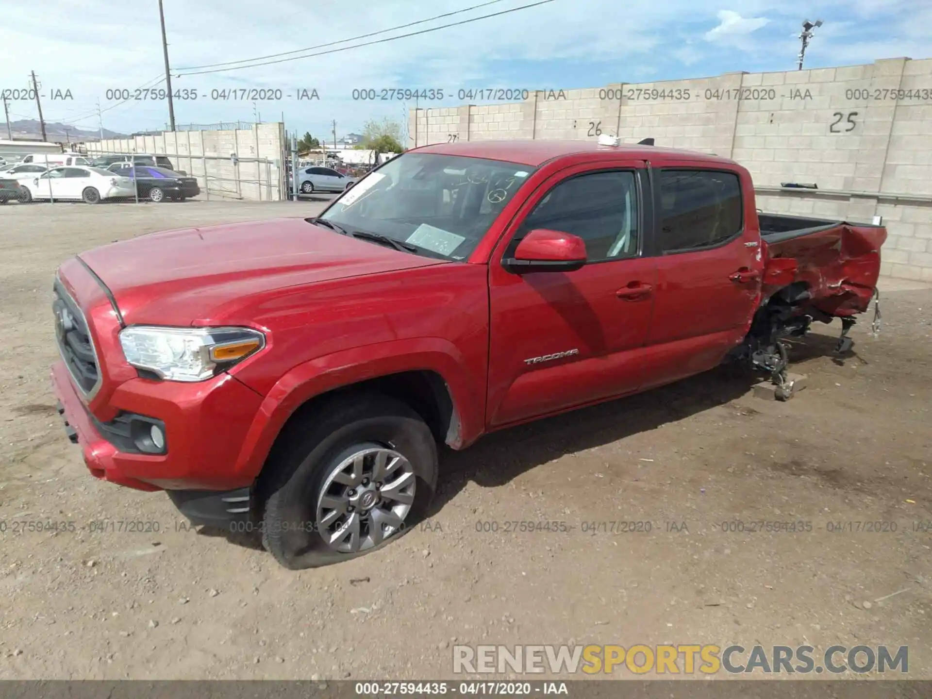 2 Photograph of a damaged car 3TMAZ5CN4KM112878 TOYOTA TACOMA 2WD 2019