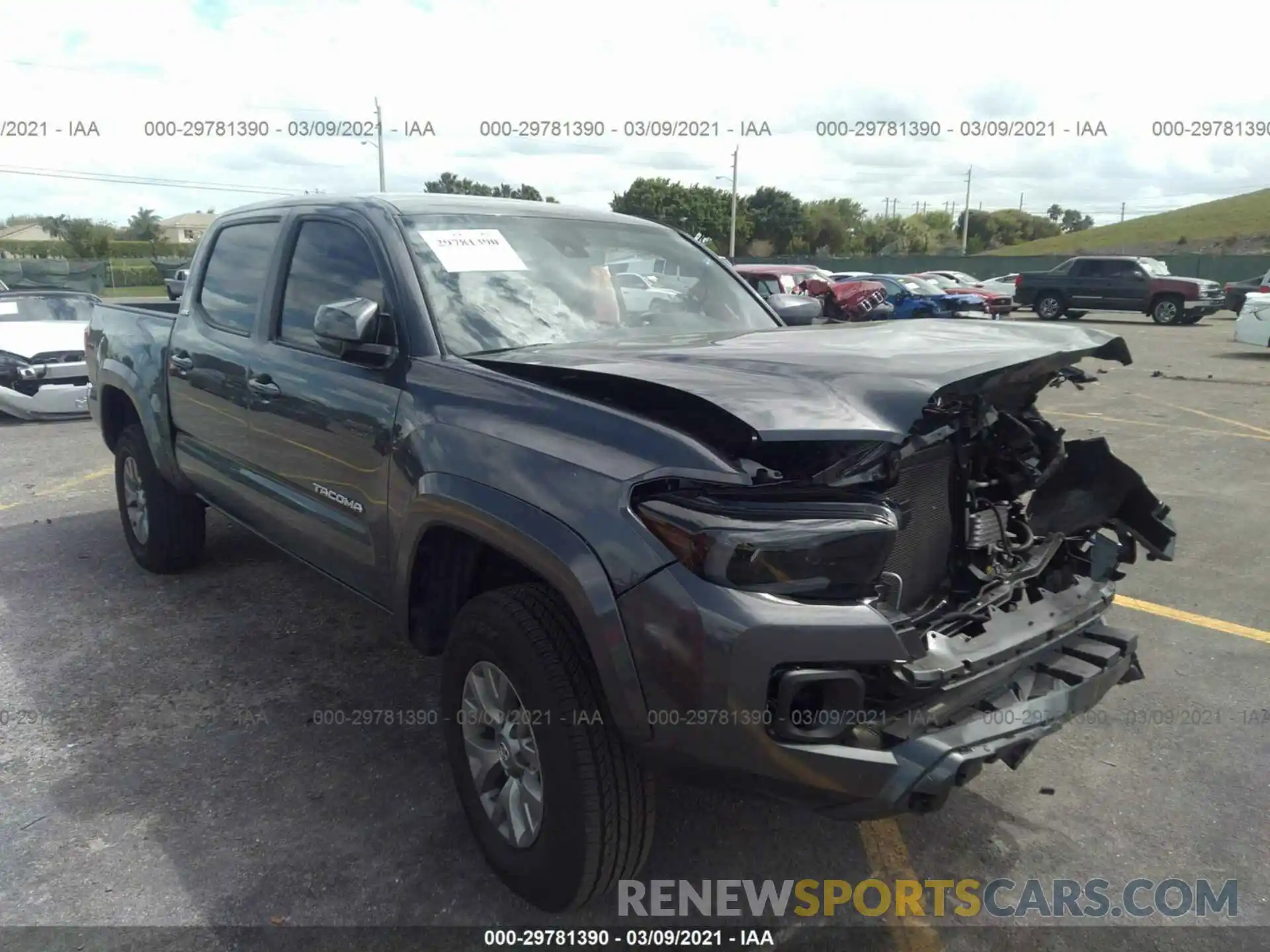 1 Photograph of a damaged car 3TMAZ5CN5KM114154 TOYOTA TACOMA 2WD 2019