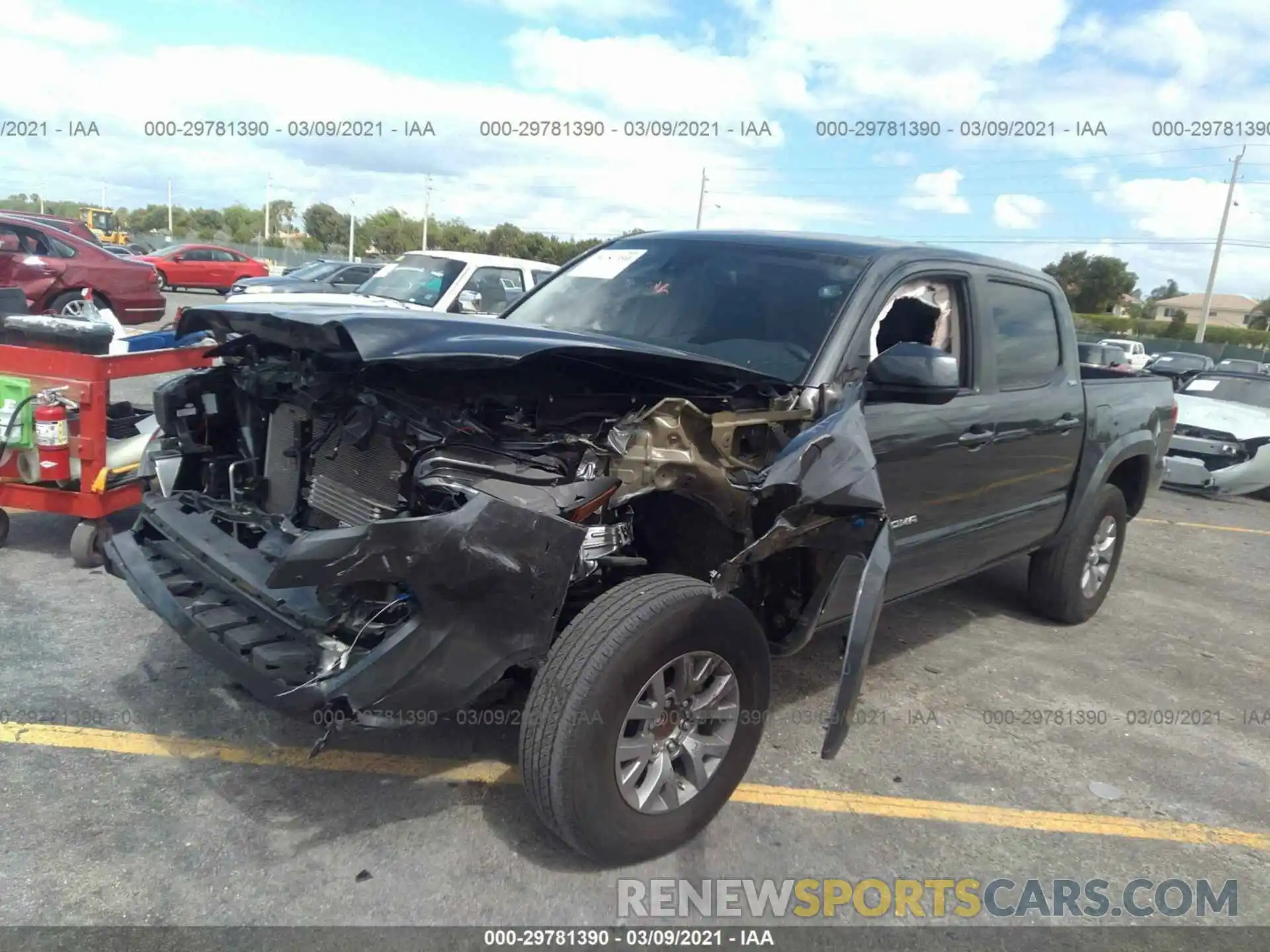 2 Photograph of a damaged car 3TMAZ5CN5KM114154 TOYOTA TACOMA 2WD 2019