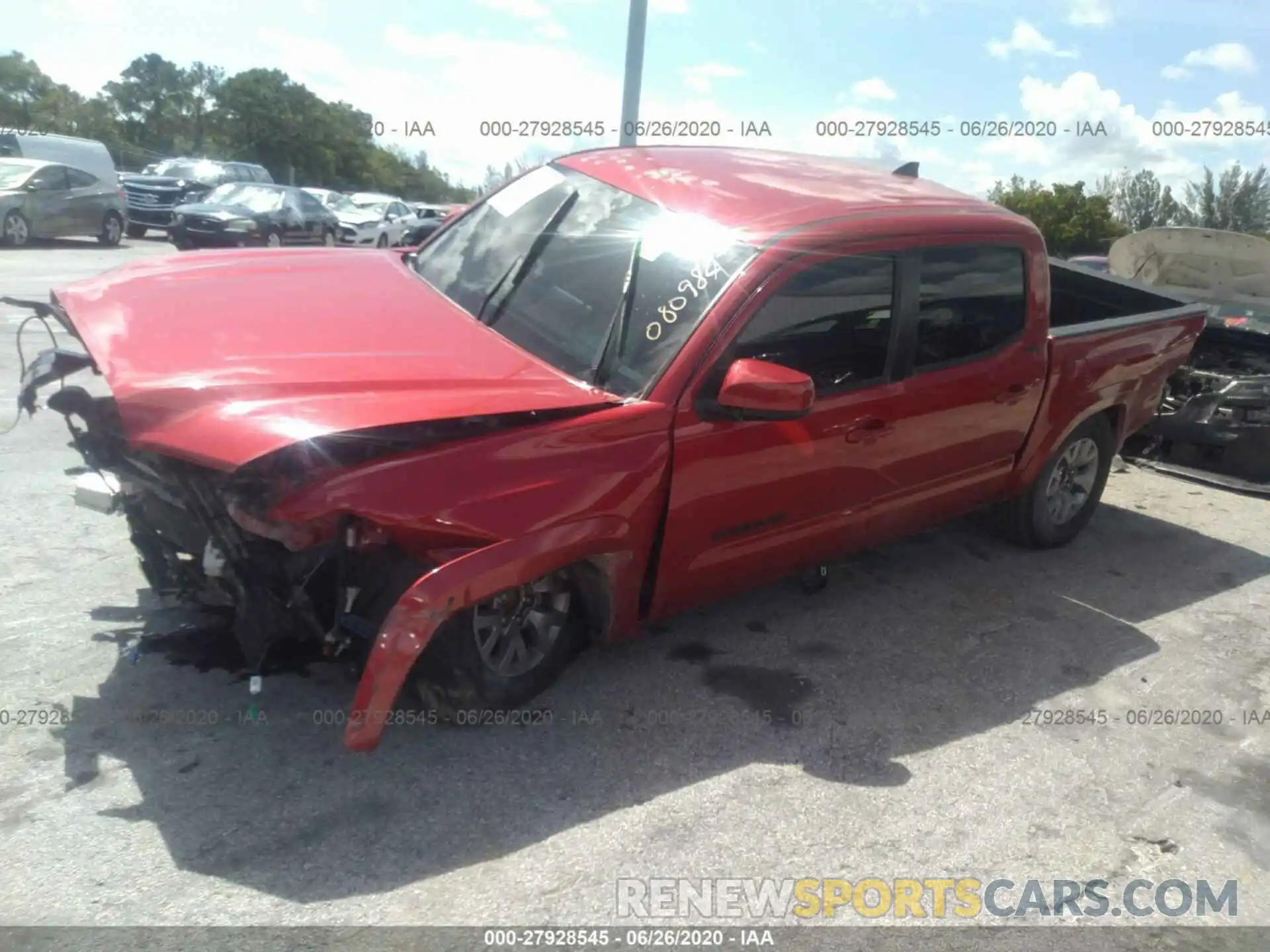 2 Photograph of a damaged car 3TMAZ5CN6KM080984 TOYOTA TACOMA 2WD 2019