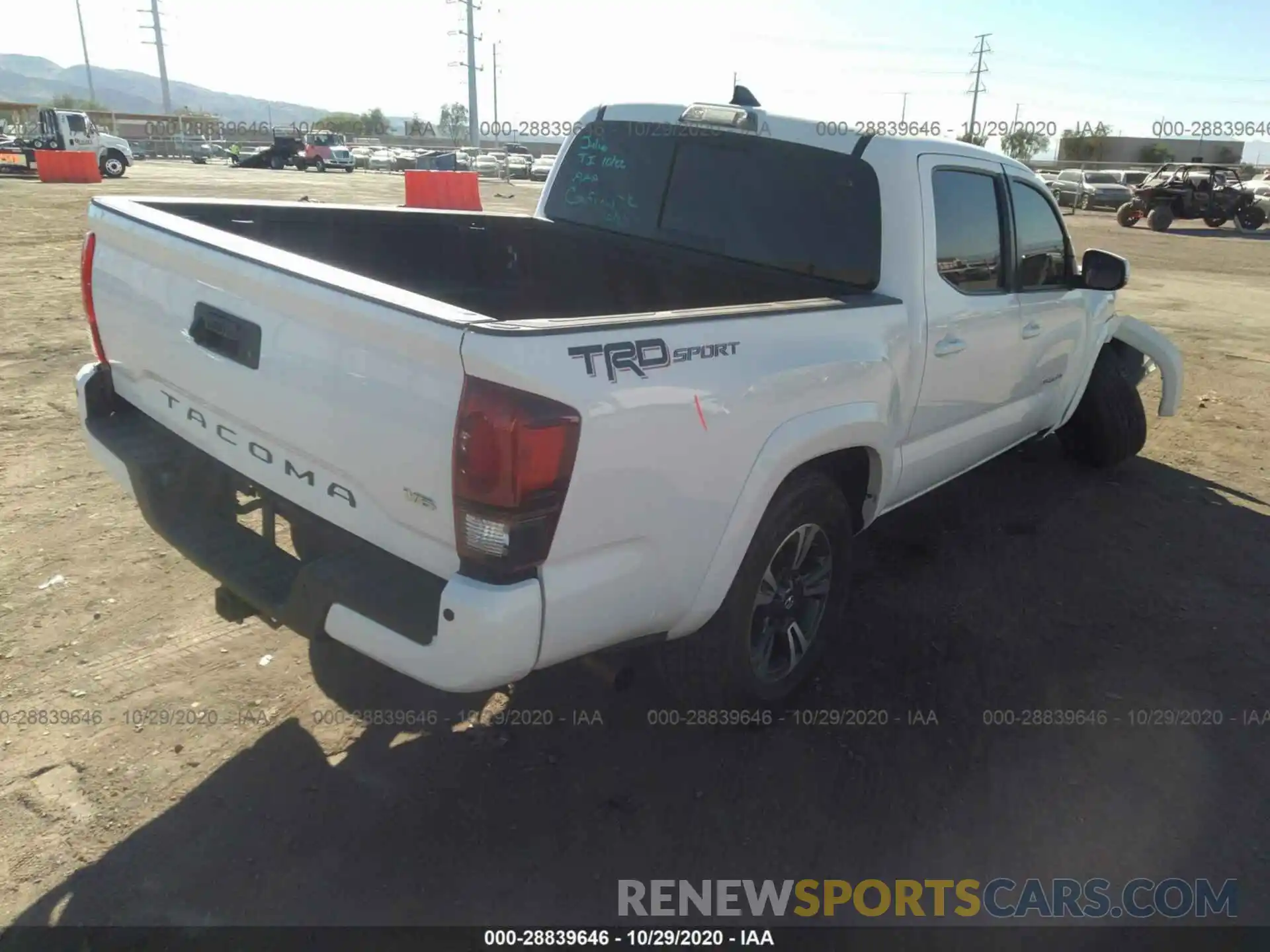 4 Photograph of a damaged car 3TMAZ5CN6KM103020 TOYOTA TACOMA 2WD 2019