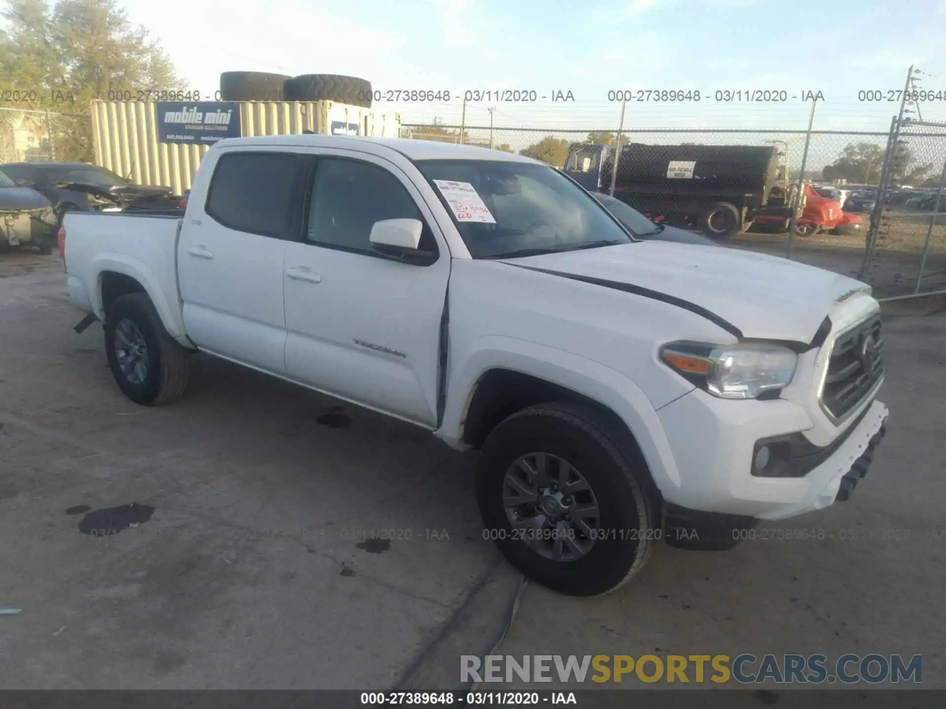 1 Photograph of a damaged car 3TMAZ5CN7KM086728 TOYOTA TACOMA 2WD 2019