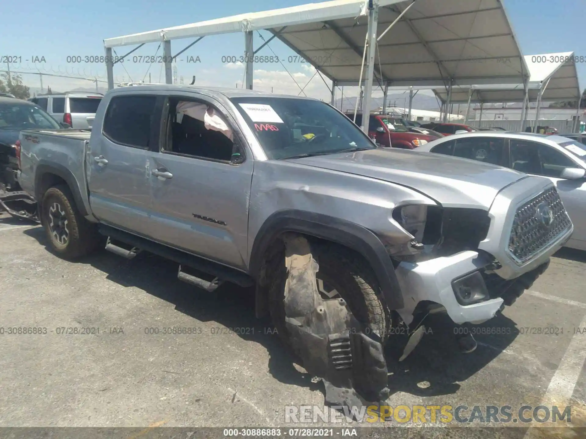 1 Photograph of a damaged car 3TMAZ5CN7KM091282 TOYOTA TACOMA 2WD 2019