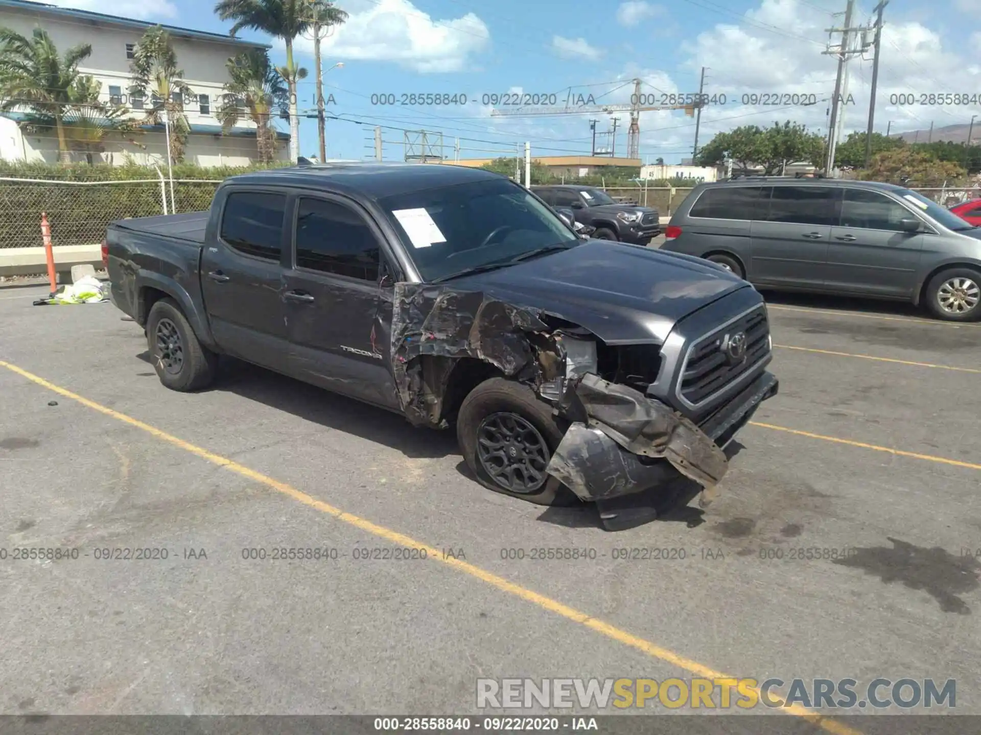 1 Photograph of a damaged car 3TMAZ5CN7KM097860 TOYOTA TACOMA 2WD 2019