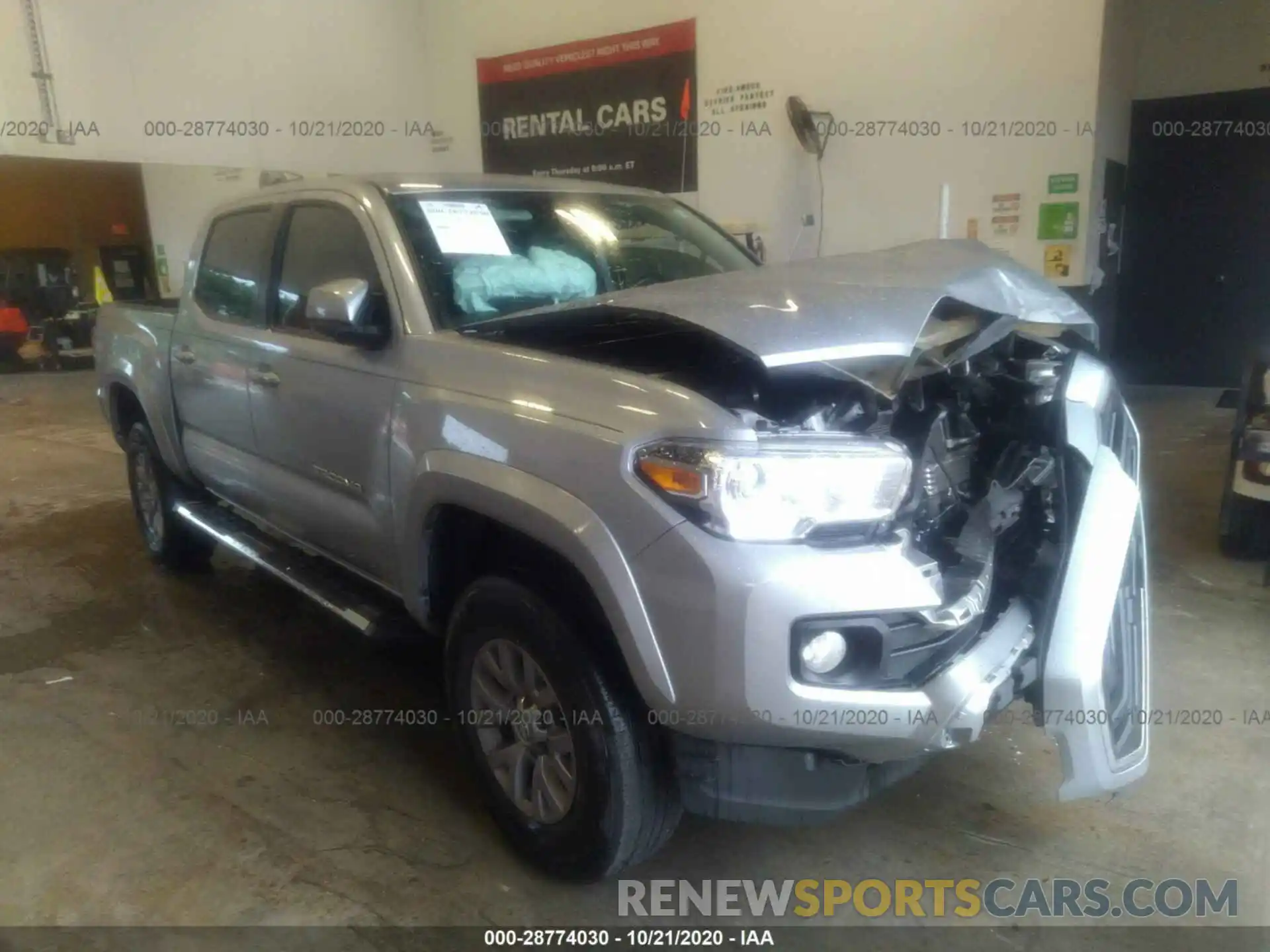 1 Photograph of a damaged car 3TMAZ5CN7KM110509 TOYOTA TACOMA 2WD 2019