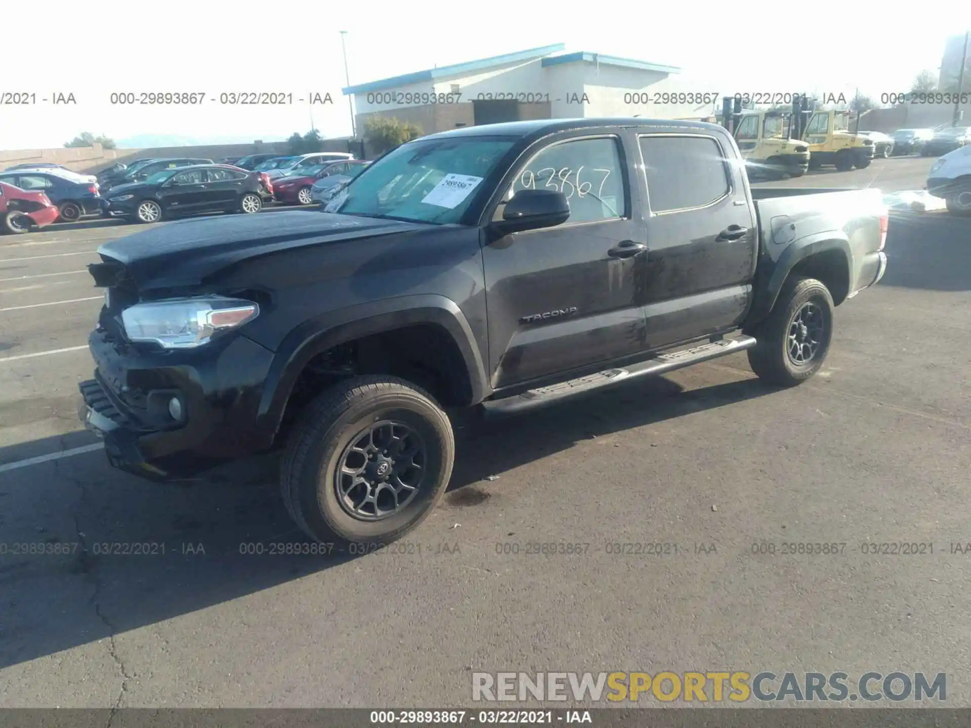 2 Photograph of a damaged car 3TMAZ5CN7KM112969 TOYOTA TACOMA 2WD 2019