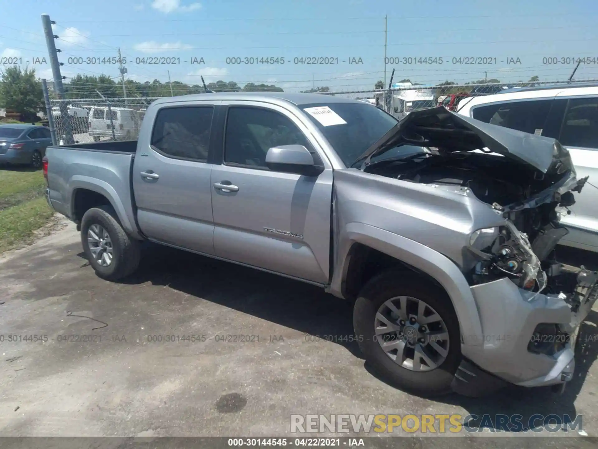 1 Photograph of a damaged car 3TMAZ5CN8KM106775 TOYOTA TACOMA 2WD 2019