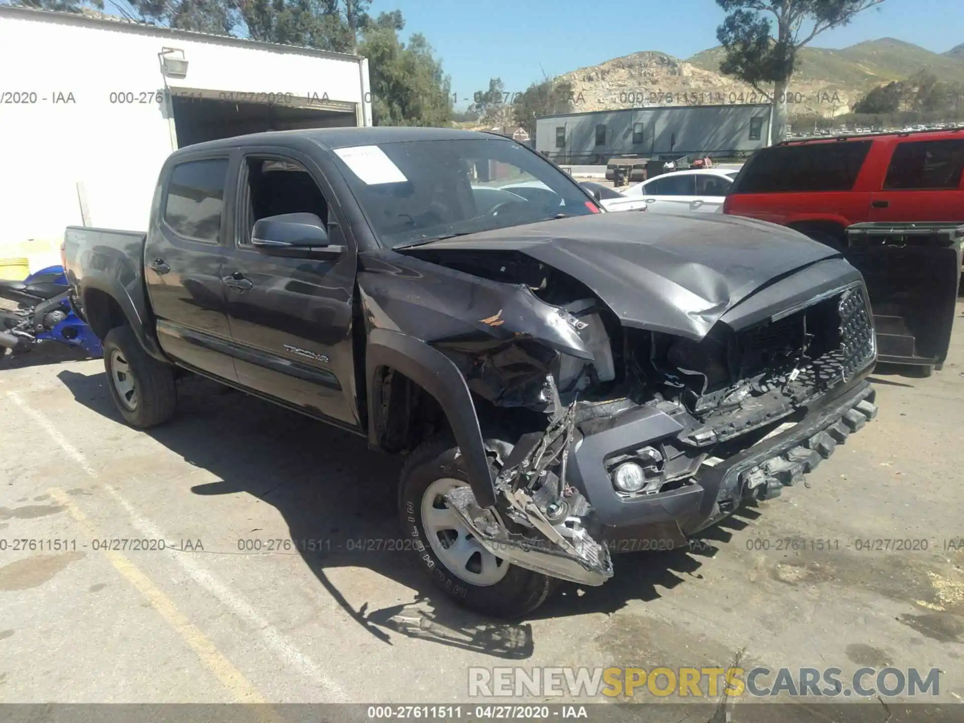 1 Photograph of a damaged car 3TMAZ5CN9KM080364 TOYOTA TACOMA 2WD 2019