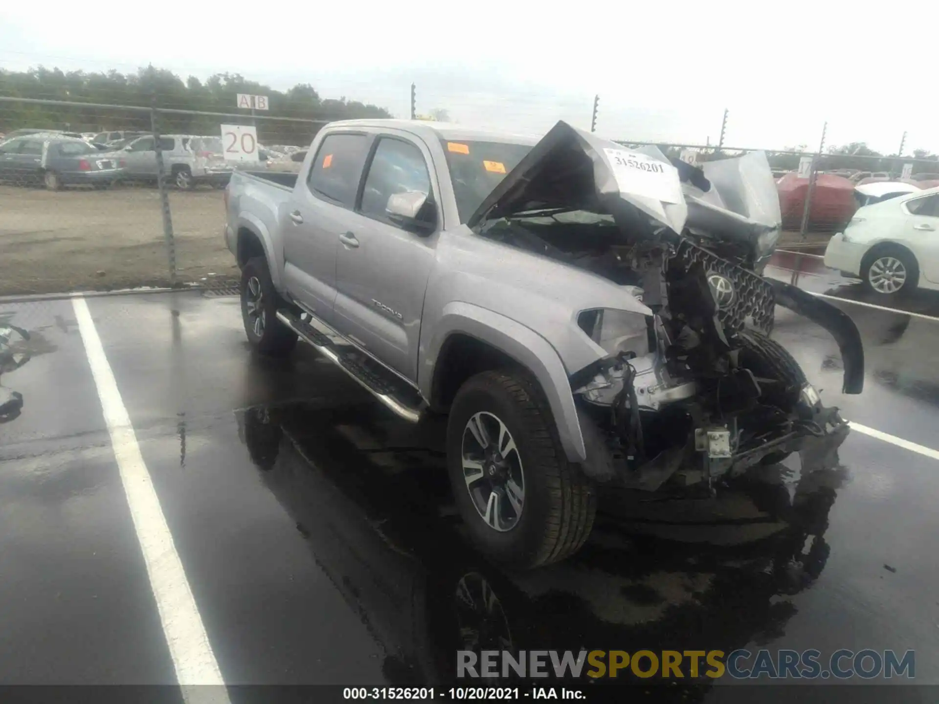 1 Photograph of a damaged car 3TMAZ5CNXKM084634 TOYOTA TACOMA 2WD 2019