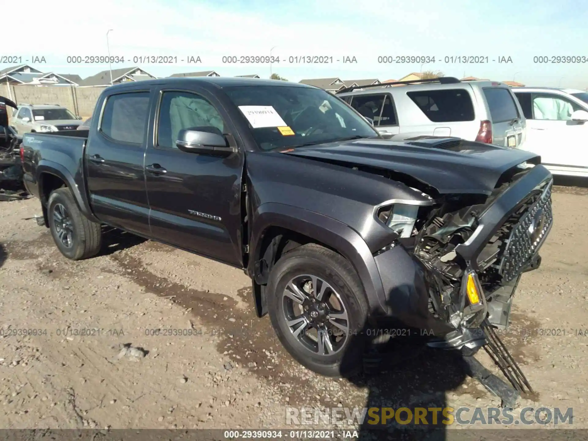 1 Photograph of a damaged car 3TMAZ5CNXKM089462 TOYOTA TACOMA 2WD 2019