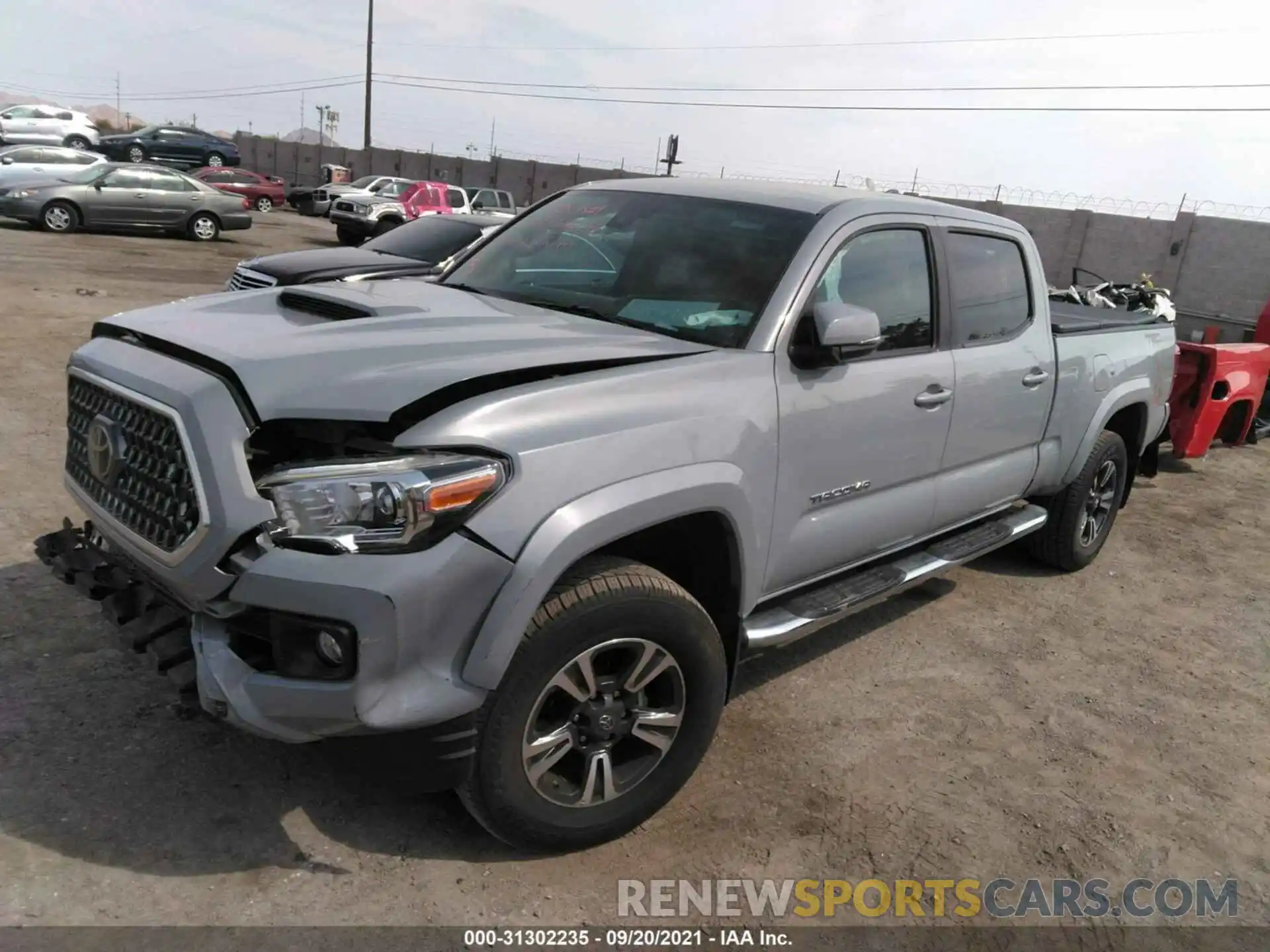 2 Photograph of a damaged car 3TMBZ5DN0KM019116 TOYOTA TACOMA 2WD 2019