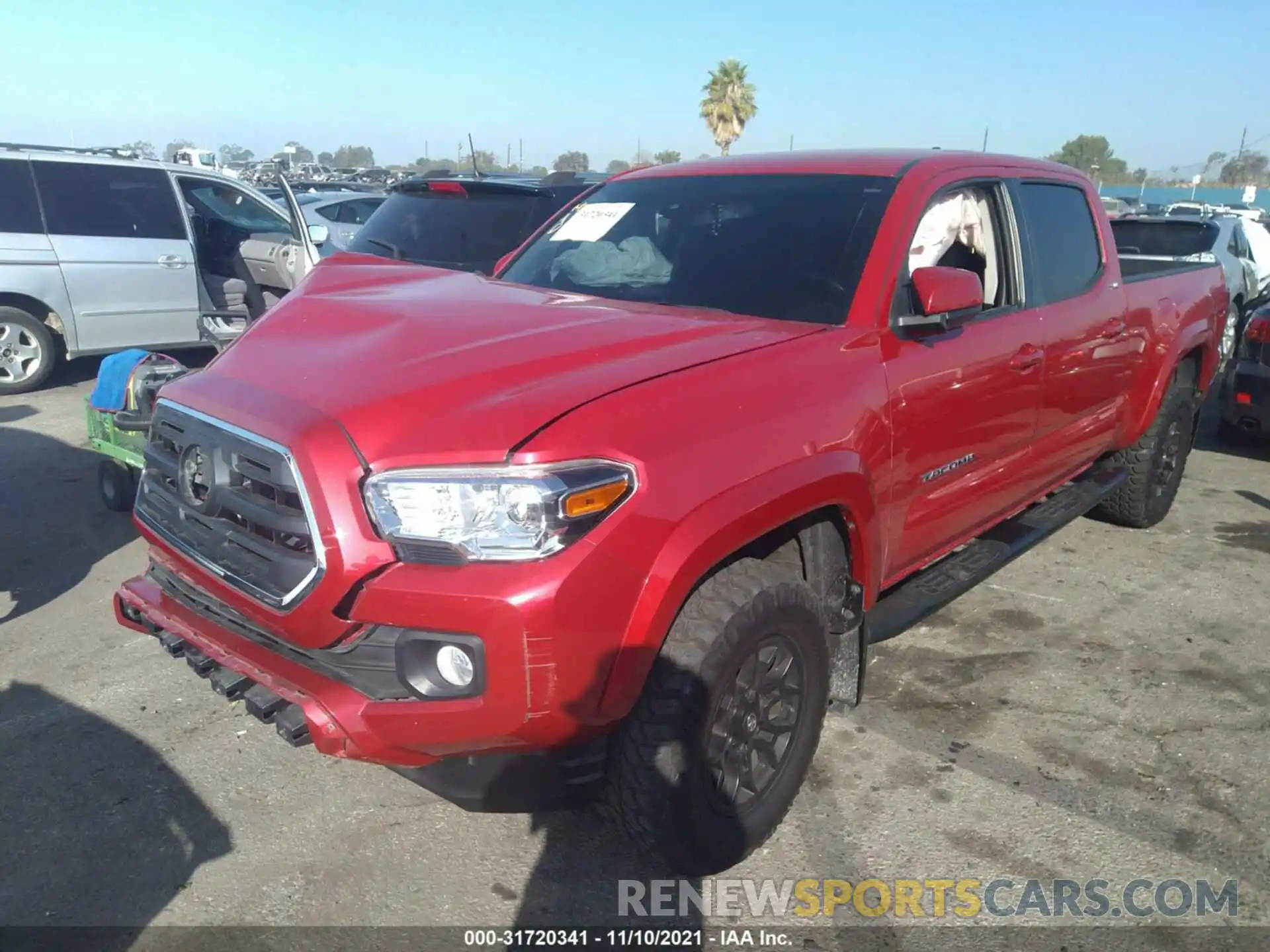 2 Photograph of a damaged car 3TMBZ5DN1KM022980 TOYOTA TACOMA 2WD 2019