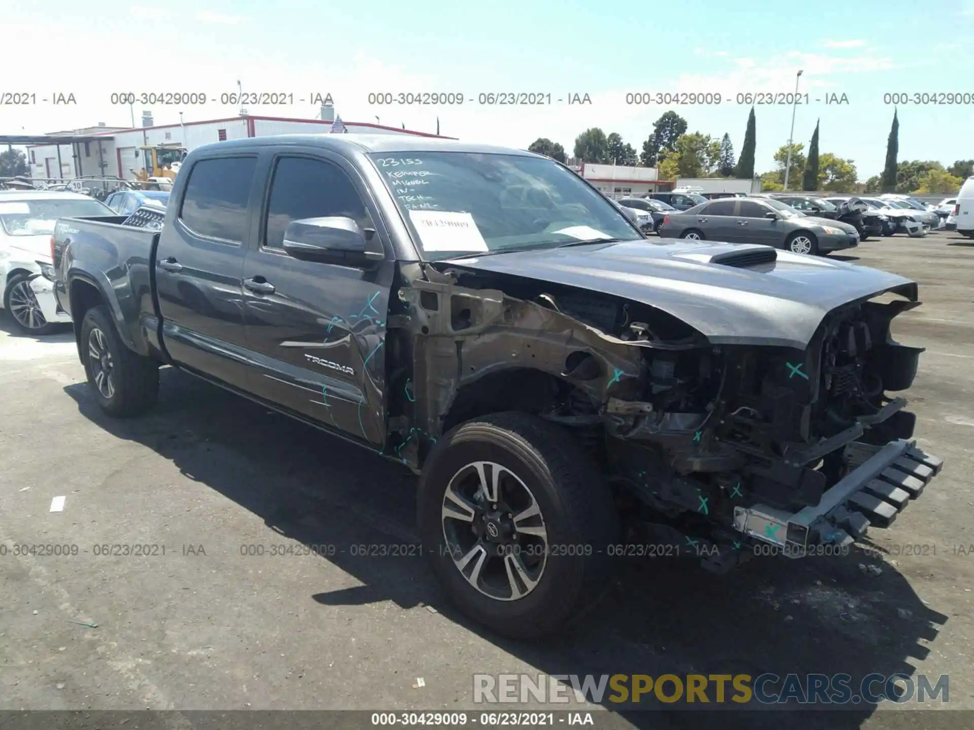 1 Photograph of a damaged car 3TMBZ5DN3KM018316 TOYOTA TACOMA 2WD 2019