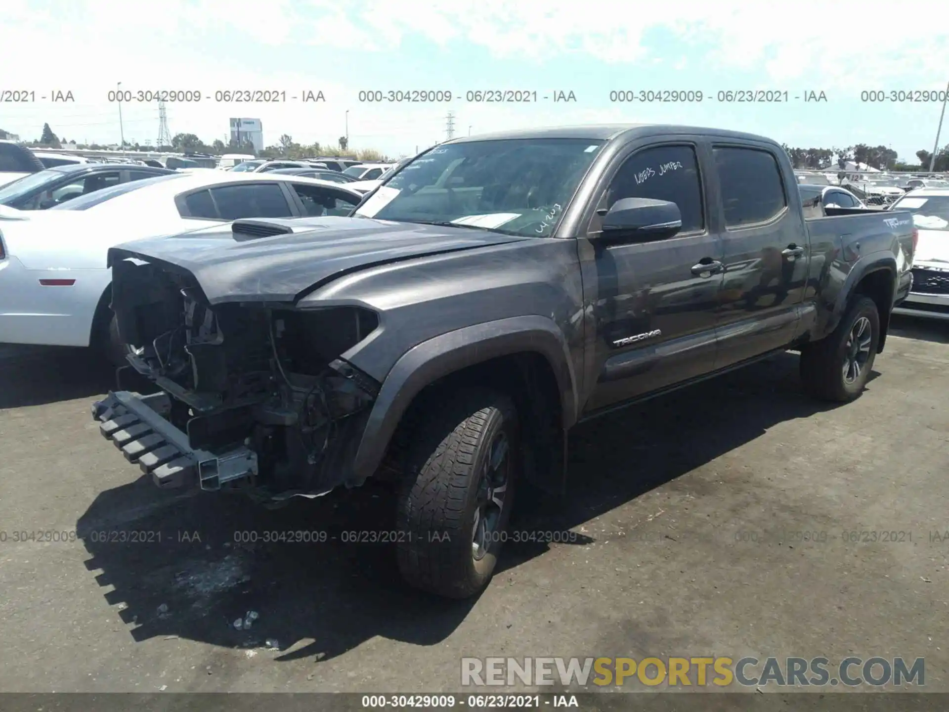 2 Photograph of a damaged car 3TMBZ5DN3KM018316 TOYOTA TACOMA 2WD 2019