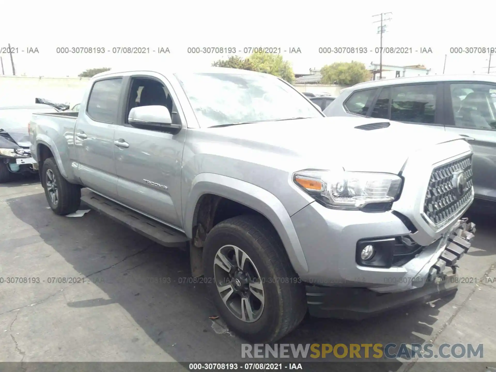 1 Photograph of a damaged car 3TMBZ5DN7KM019887 TOYOTA TACOMA 2WD 2019