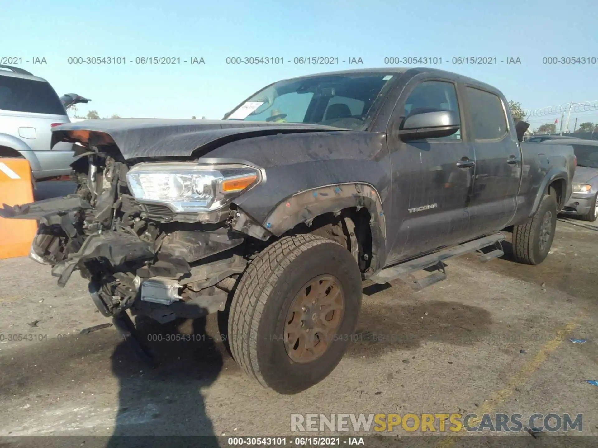 2 Photograph of a damaged car 3TMBZ5DN8KM018523 TOYOTA TACOMA 2WD 2019