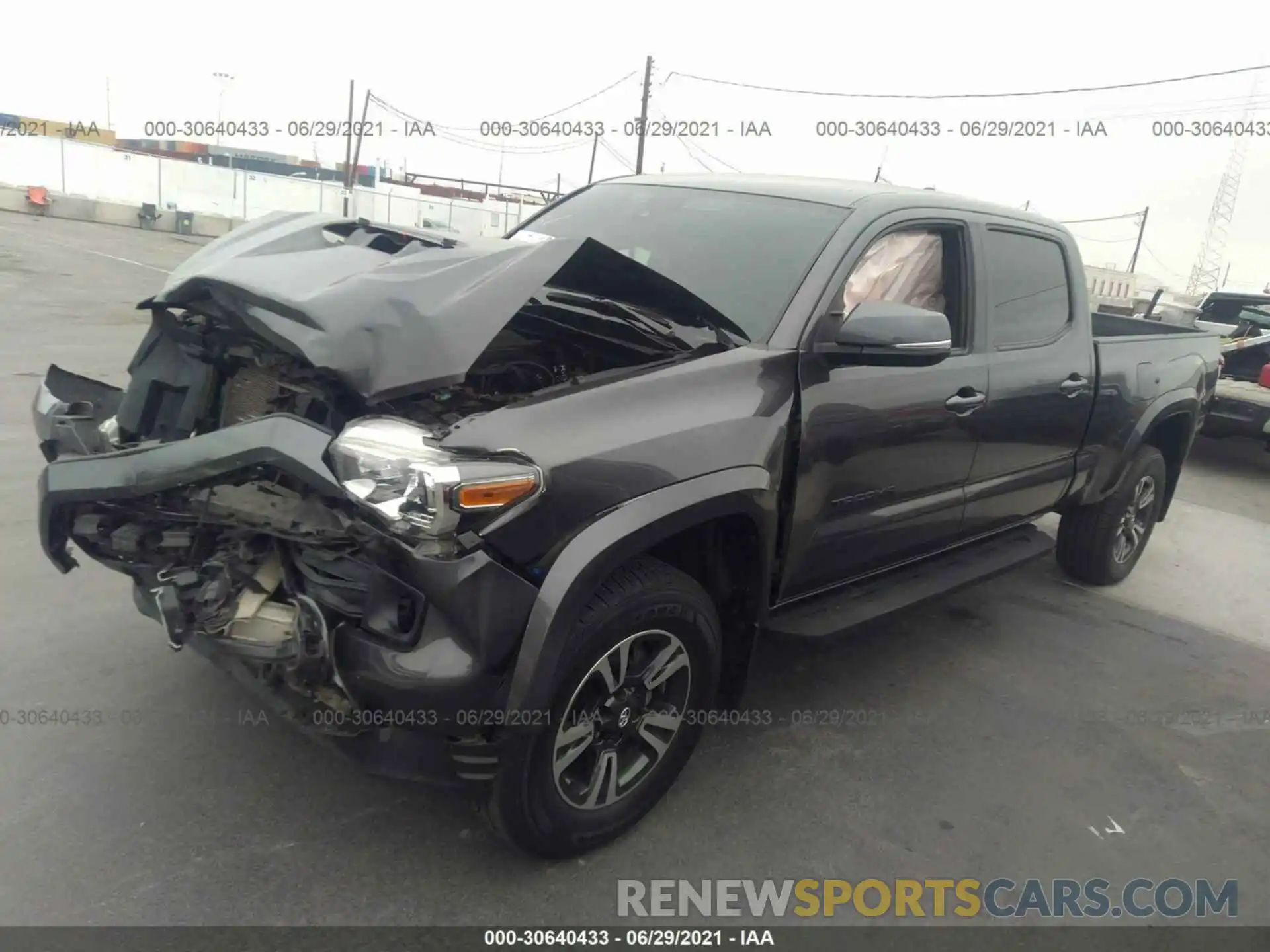 2 Photograph of a damaged car 3TMBZ5DN8KM018554 TOYOTA TACOMA 2WD 2019