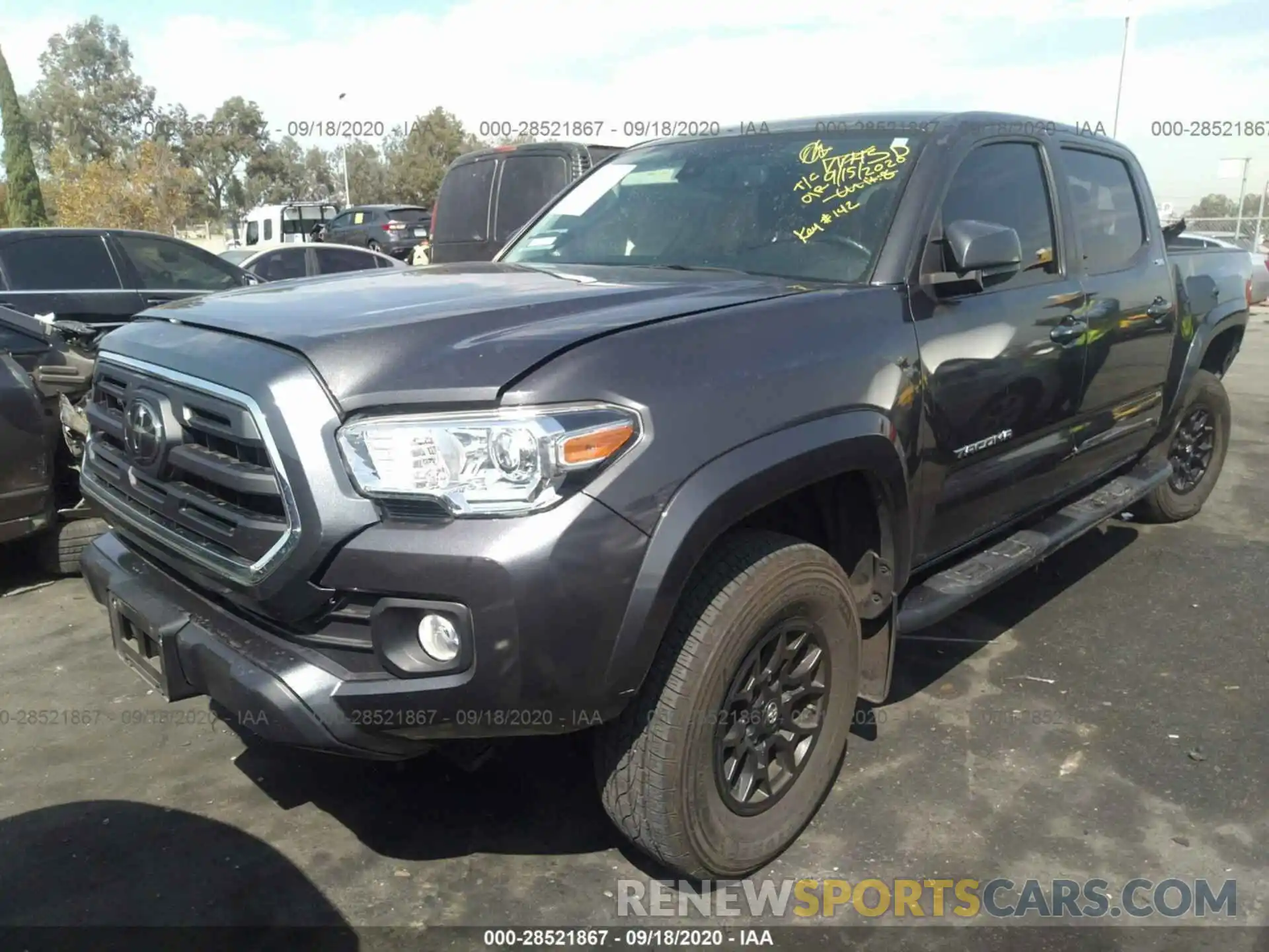 2 Photograph of a damaged car 3TMBZ5DN8KM018621 TOYOTA TACOMA 2WD 2019