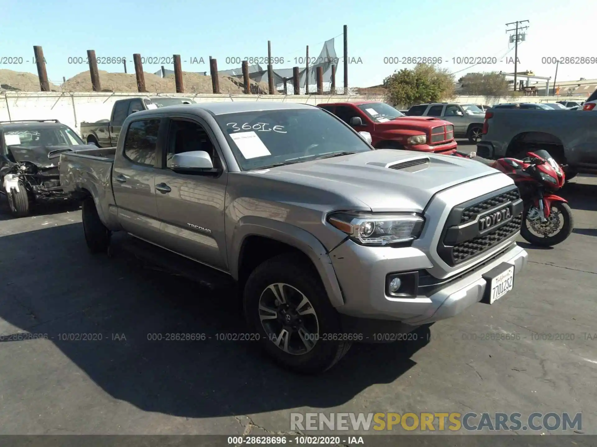 1 Photograph of a damaged car 3TMBZ5DNXKM020550 TOYOTA TACOMA 2WD 2019