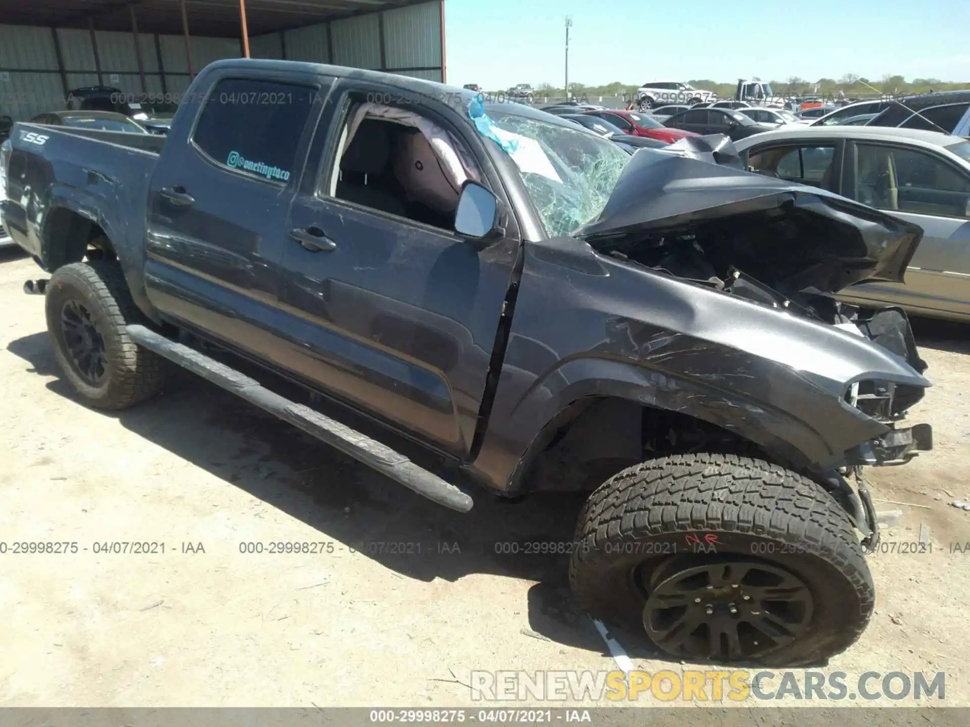 1 Photograph of a damaged car 5TFAX5GN0KX140879 TOYOTA TACOMA 2WD 2019