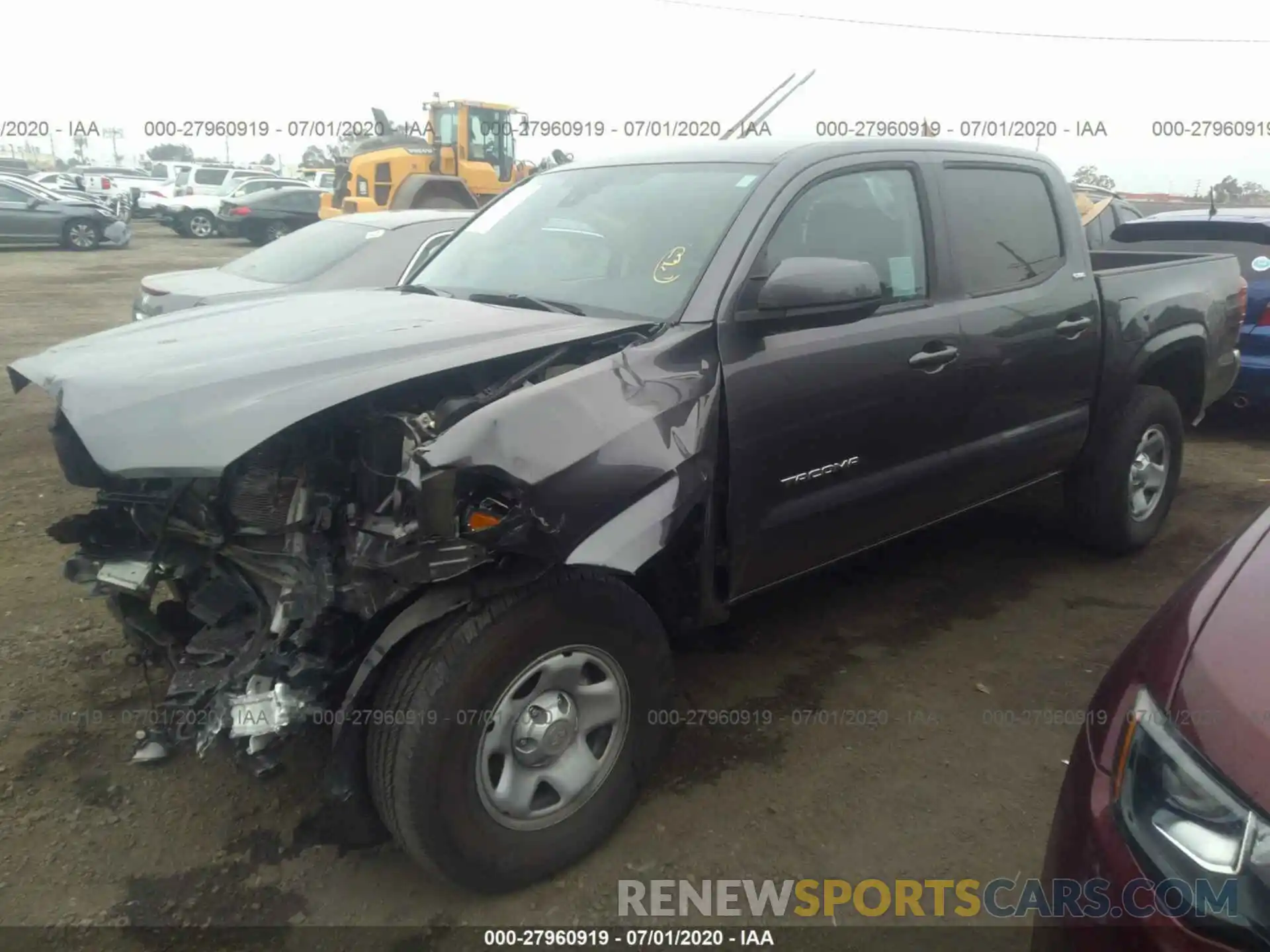 2 Photograph of a damaged car 5TFAX5GN0KX147380 TOYOTA TACOMA 2WD 2019