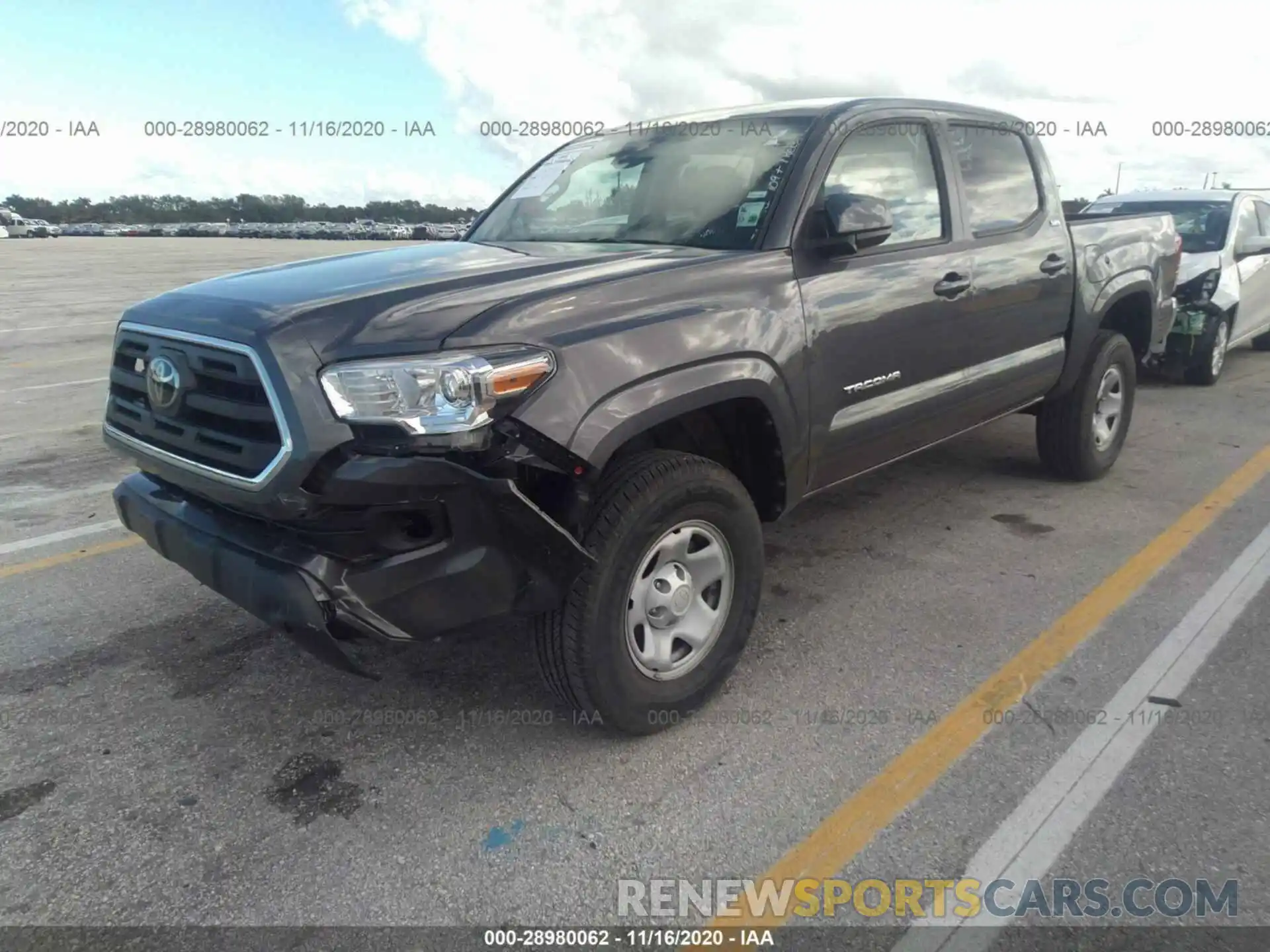 2 Photograph of a damaged car 5TFAX5GN1KX141622 TOYOTA TACOMA 2WD 2019