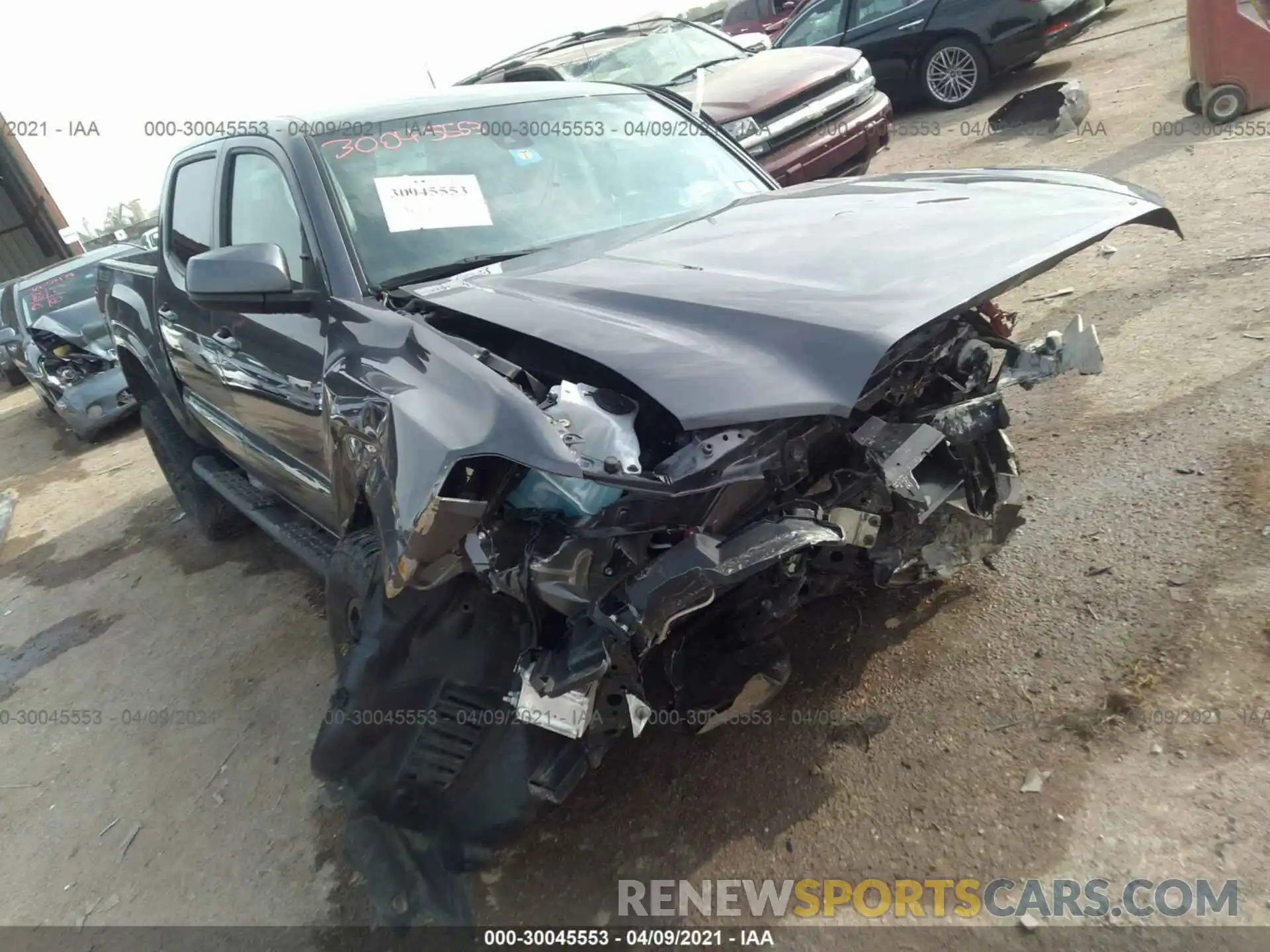 1 Photograph of a damaged car 5TFAX5GN2KX133125 TOYOTA TACOMA 2WD 2019