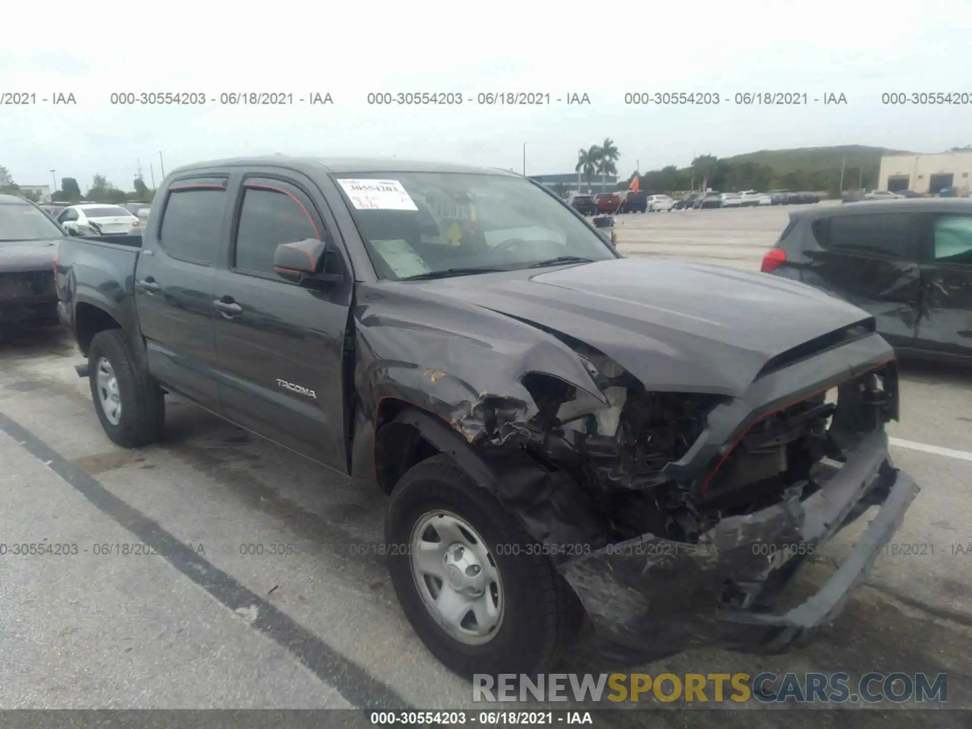 1 Photograph of a damaged car 5TFAX5GN2KX139250 TOYOTA TACOMA 2WD 2019