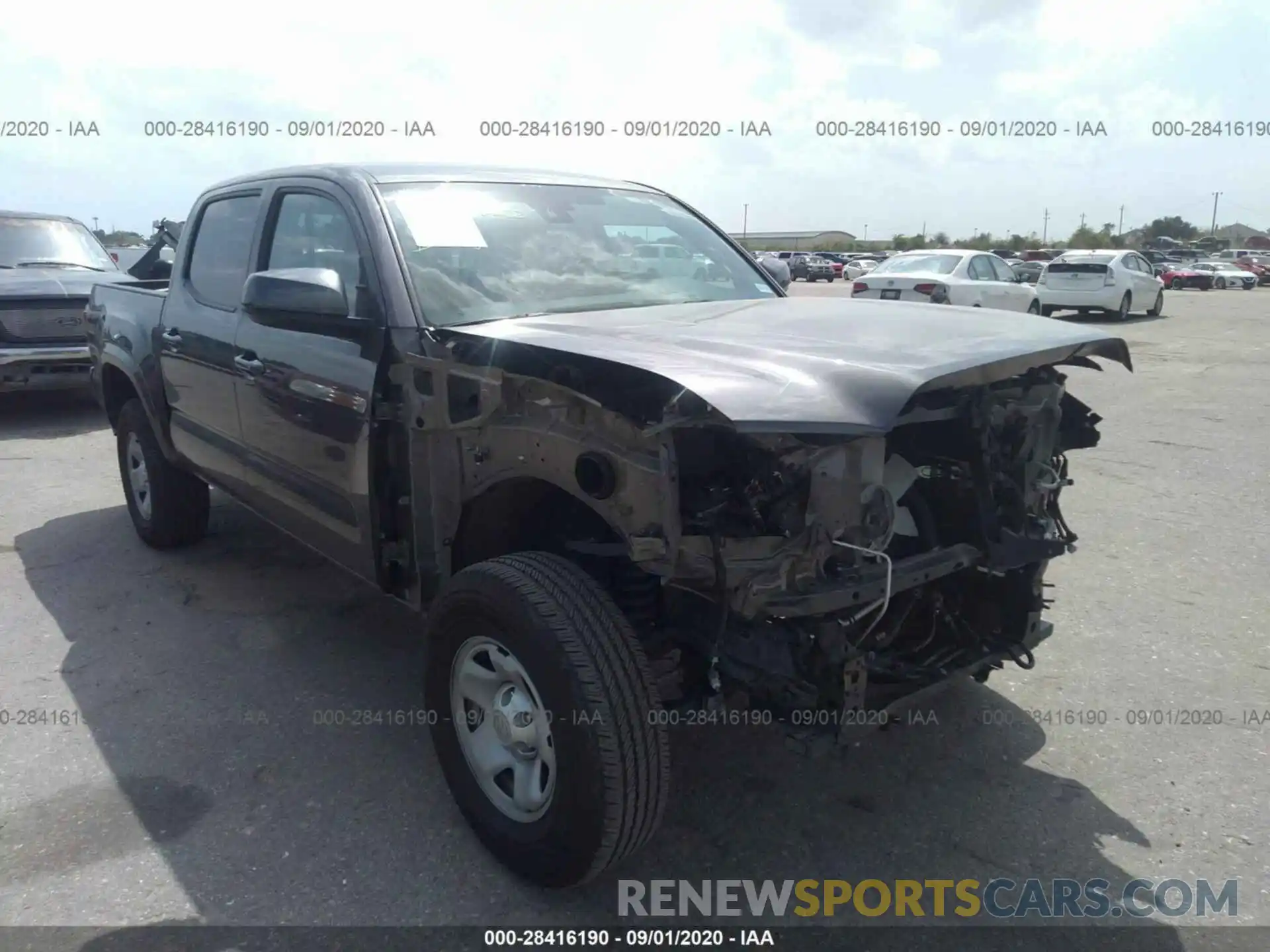 1 Photograph of a damaged car 5TFAX5GN3KX147731 TOYOTA TACOMA 2WD 2019