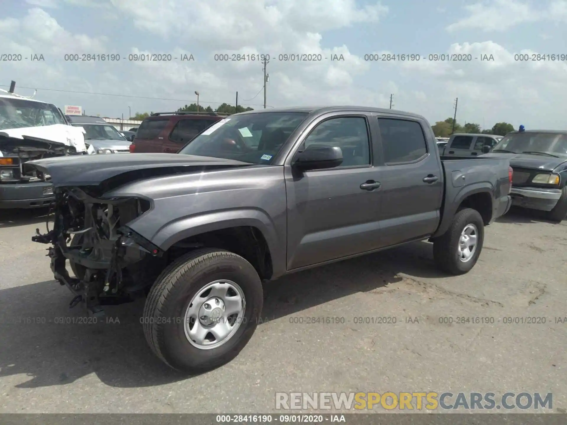 2 Photograph of a damaged car 5TFAX5GN3KX147731 TOYOTA TACOMA 2WD 2019