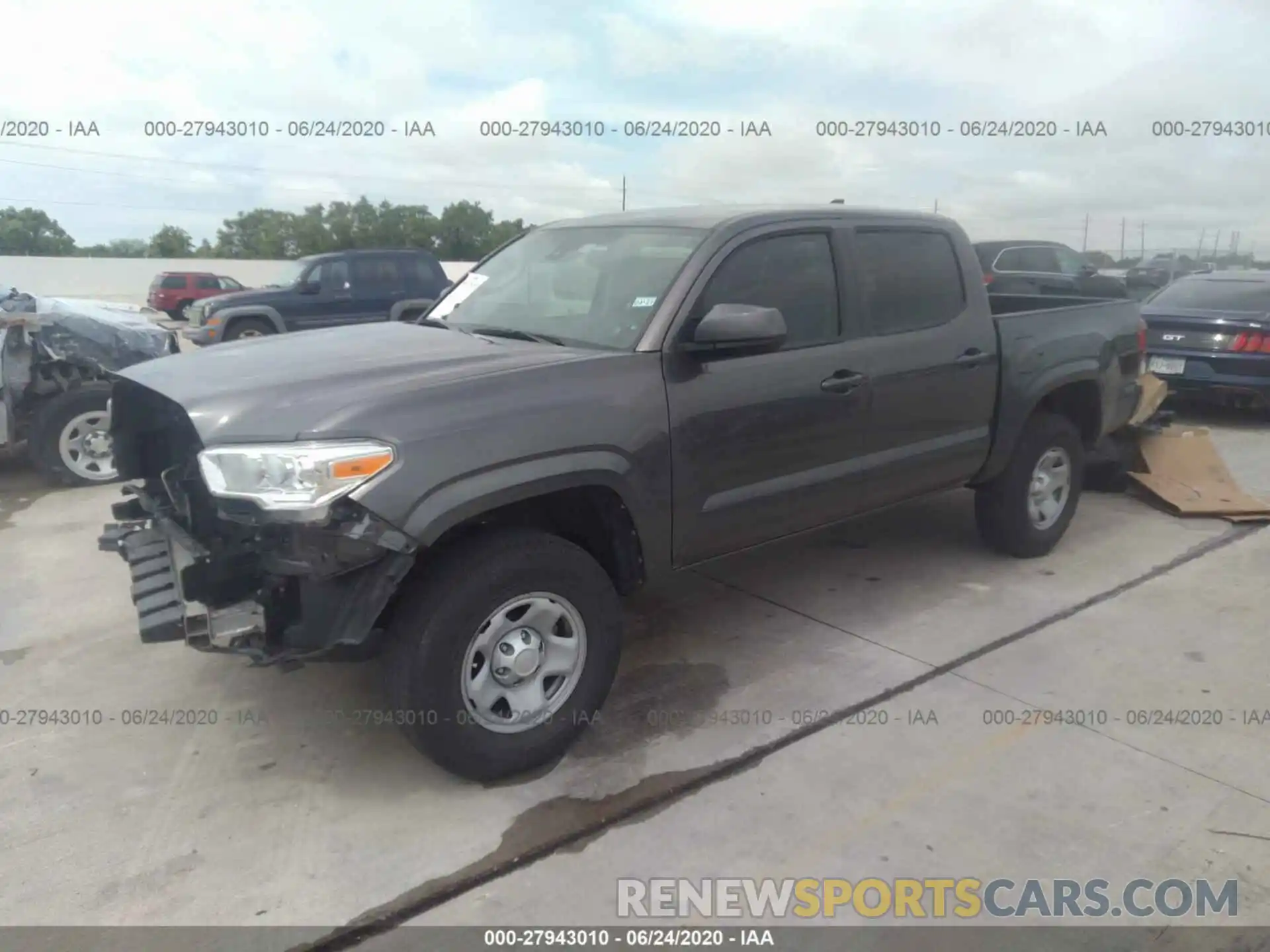 2 Photograph of a damaged car 5TFAX5GN4KX149696 TOYOTA TACOMA 2WD 2019