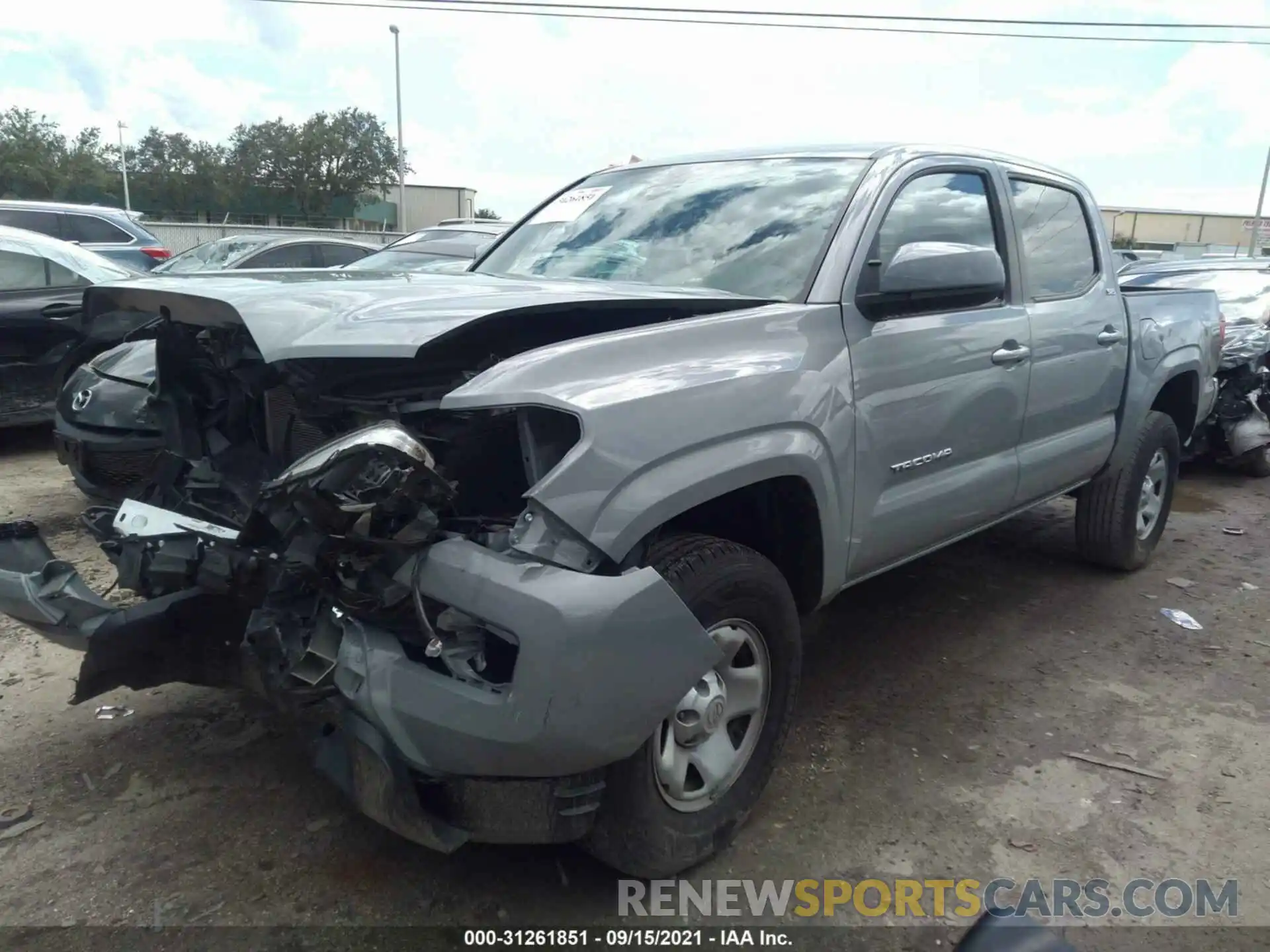 2 Photograph of a damaged car 5TFAX5GN4KX155353 TOYOTA TACOMA 2WD 2019