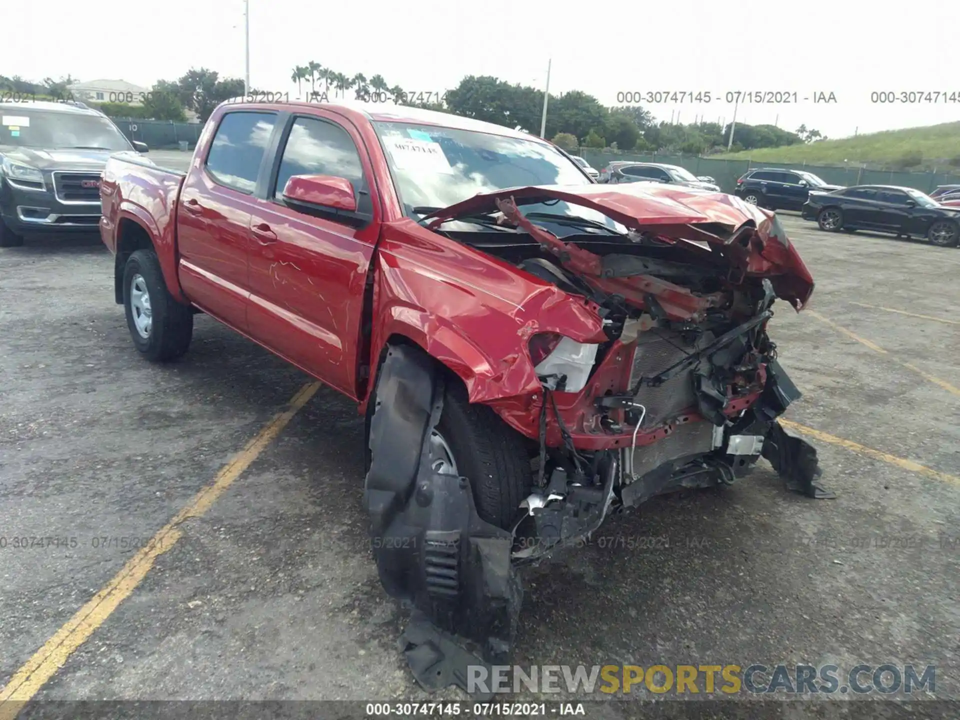 1 Photograph of a damaged car 5TFAX5GN4KX160049 TOYOTA TACOMA 2WD 2019