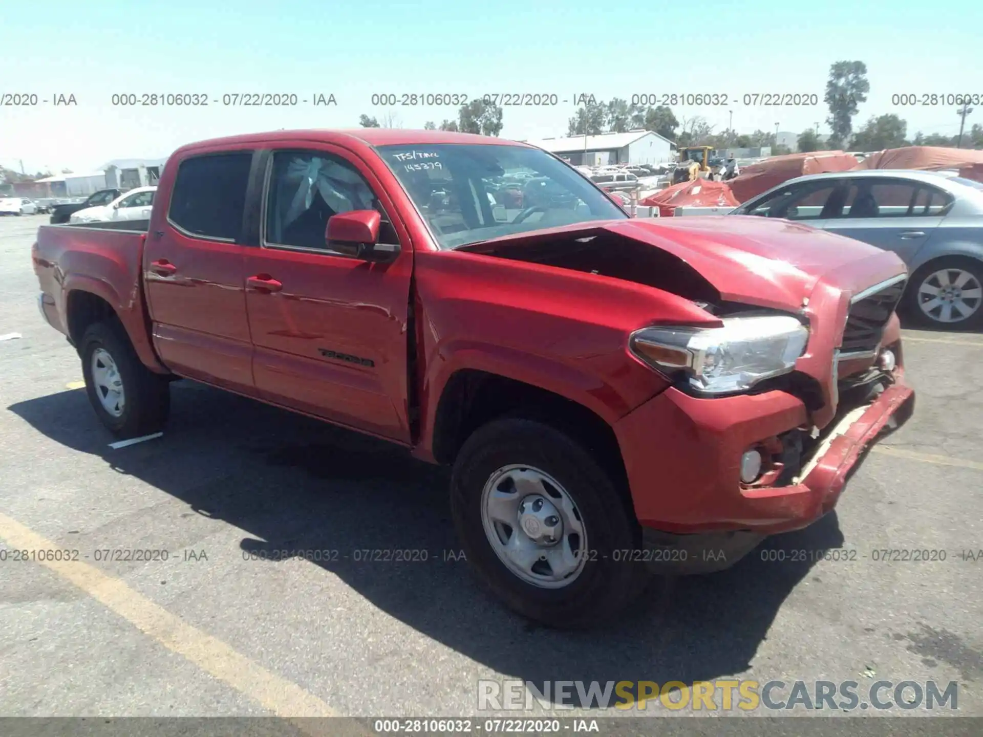 1 Photograph of a damaged car 5TFAX5GN5KX145379 TOYOTA TACOMA 2WD 2019