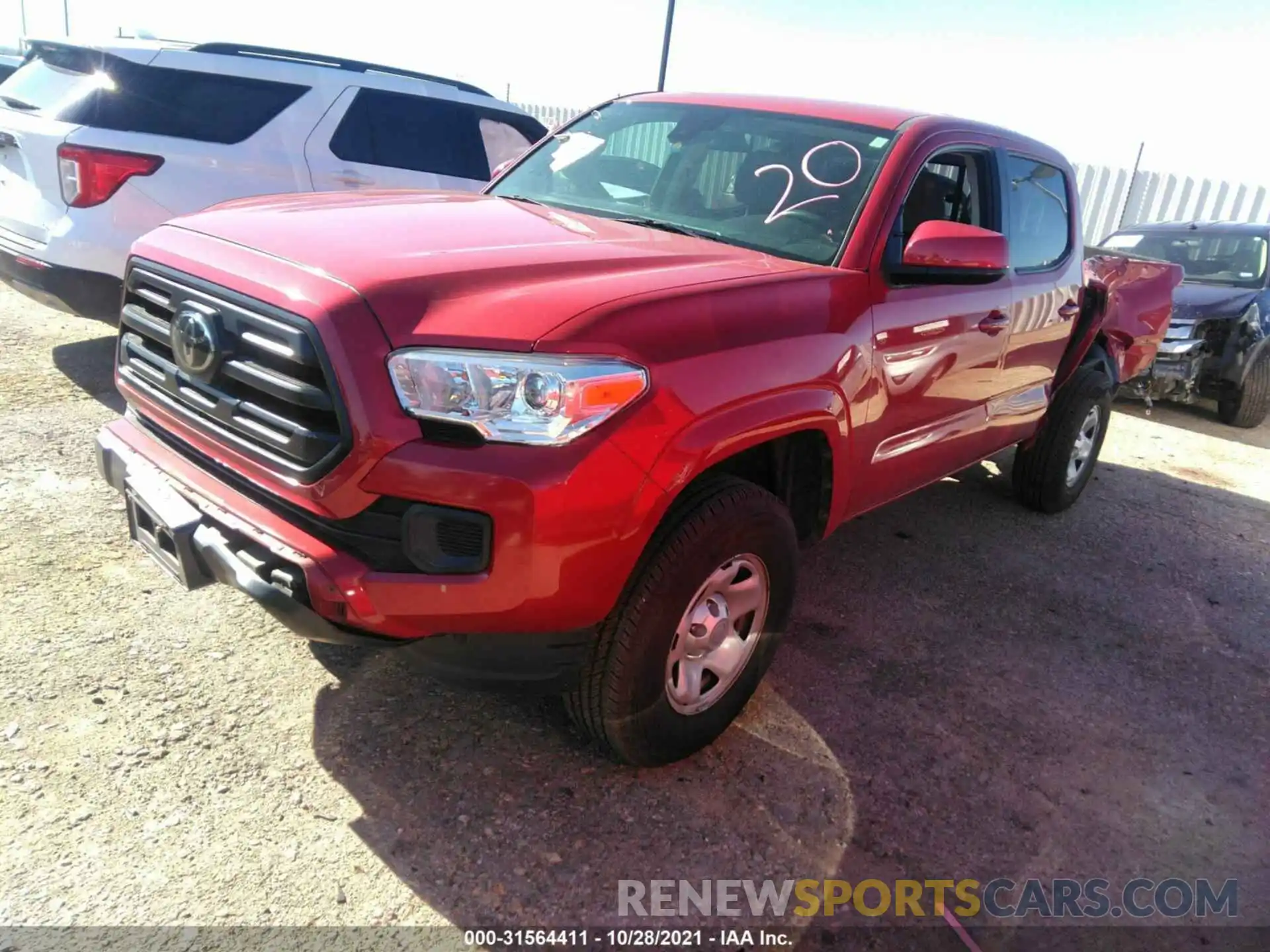 2 Photograph of a damaged car 5TFAX5GN5KX148024 TOYOTA TACOMA 2WD 2019