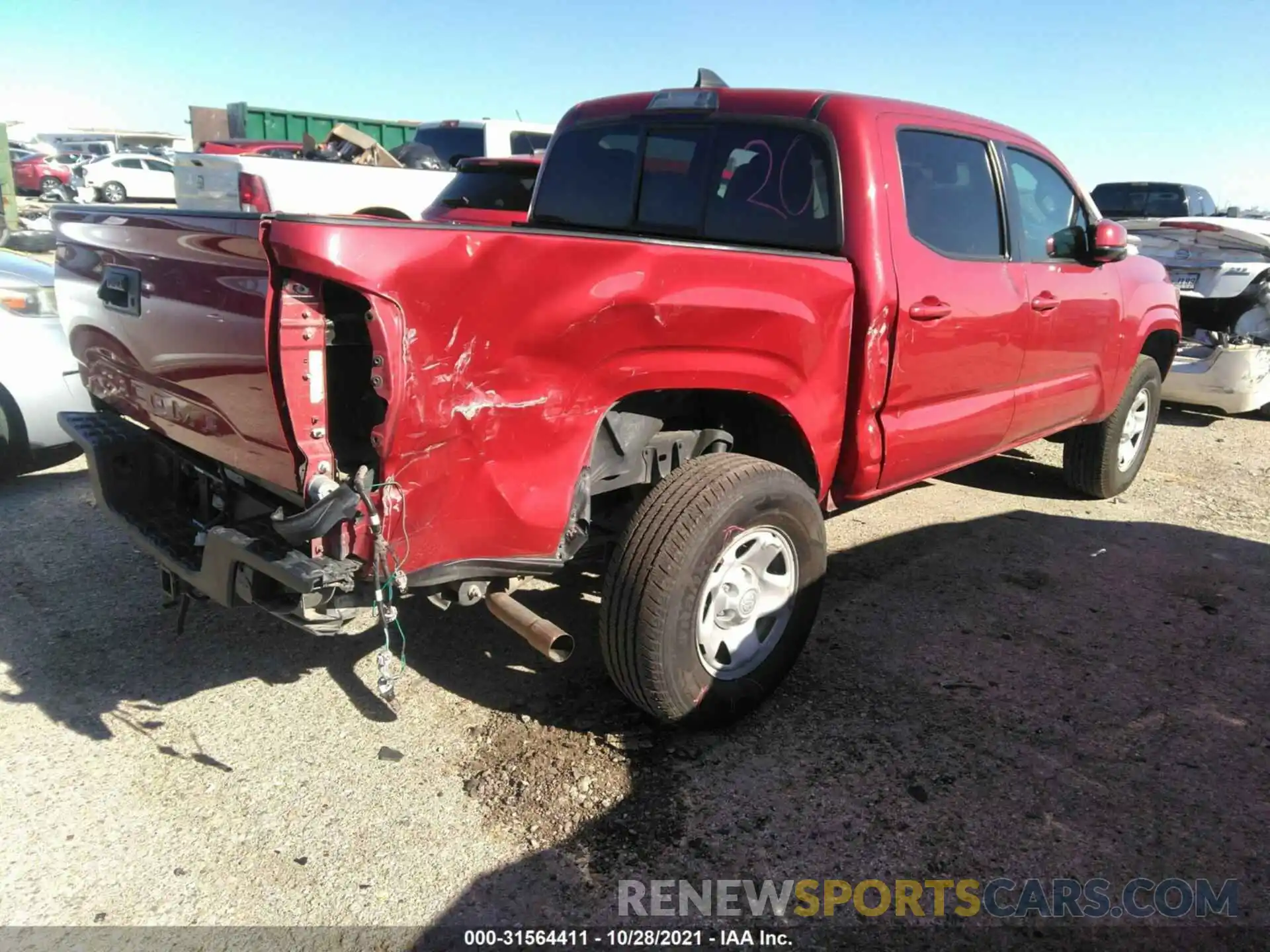 4 Photograph of a damaged car 5TFAX5GN5KX148024 TOYOTA TACOMA 2WD 2019