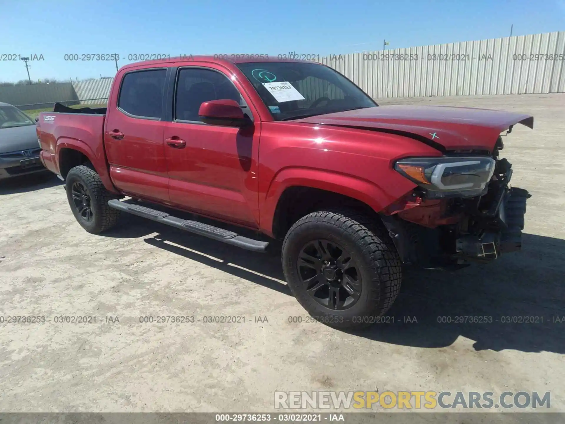 1 Photograph of a damaged car 5TFAX5GN5KX160870 TOYOTA TACOMA 2WD 2019